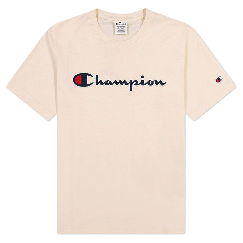 Champion Script Spellout Logo T-shirt - Sand - ViaductClothing -  -  