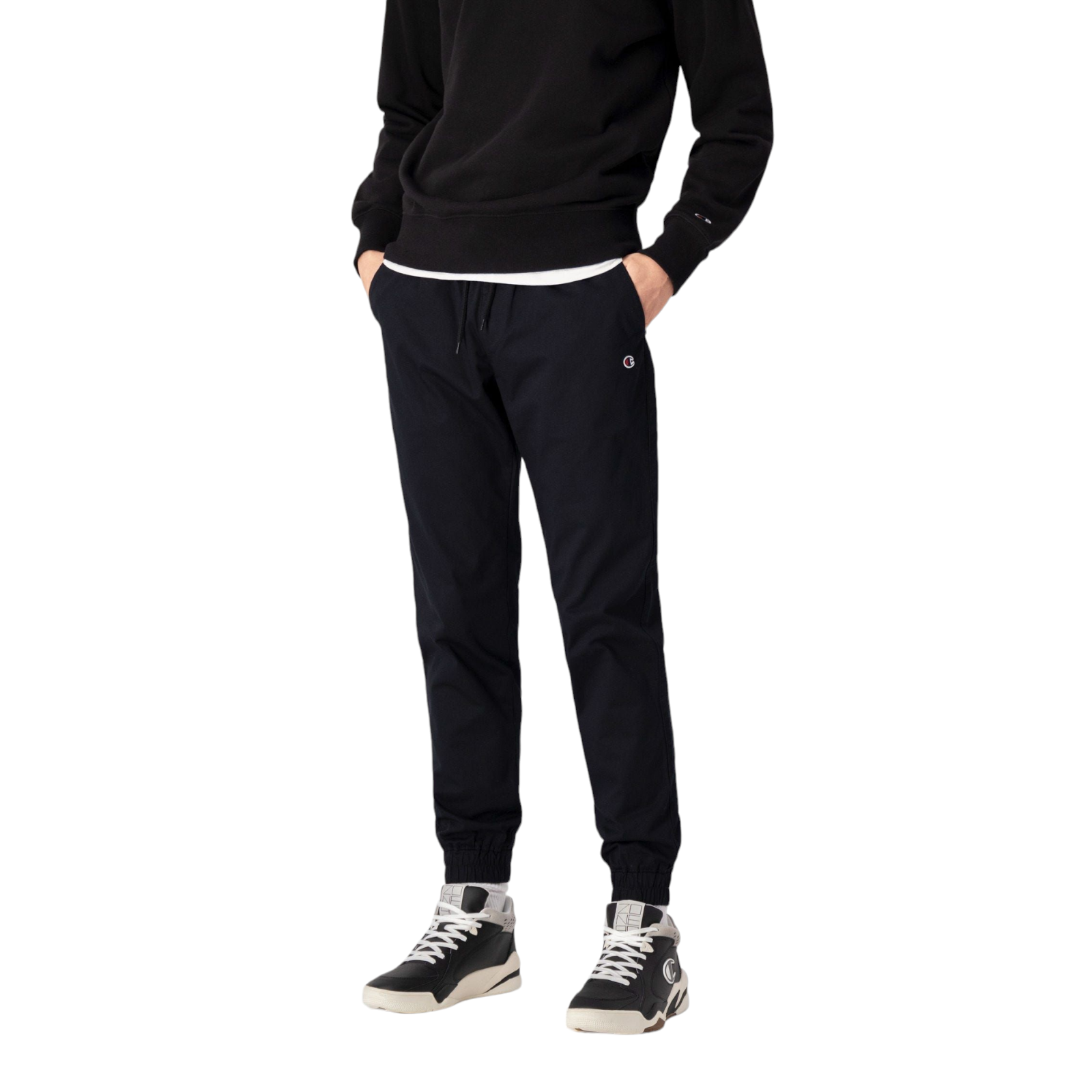 Champion Stretch Cotton Twill Cuffed Trousers - Black - ViaductClothing -  -  