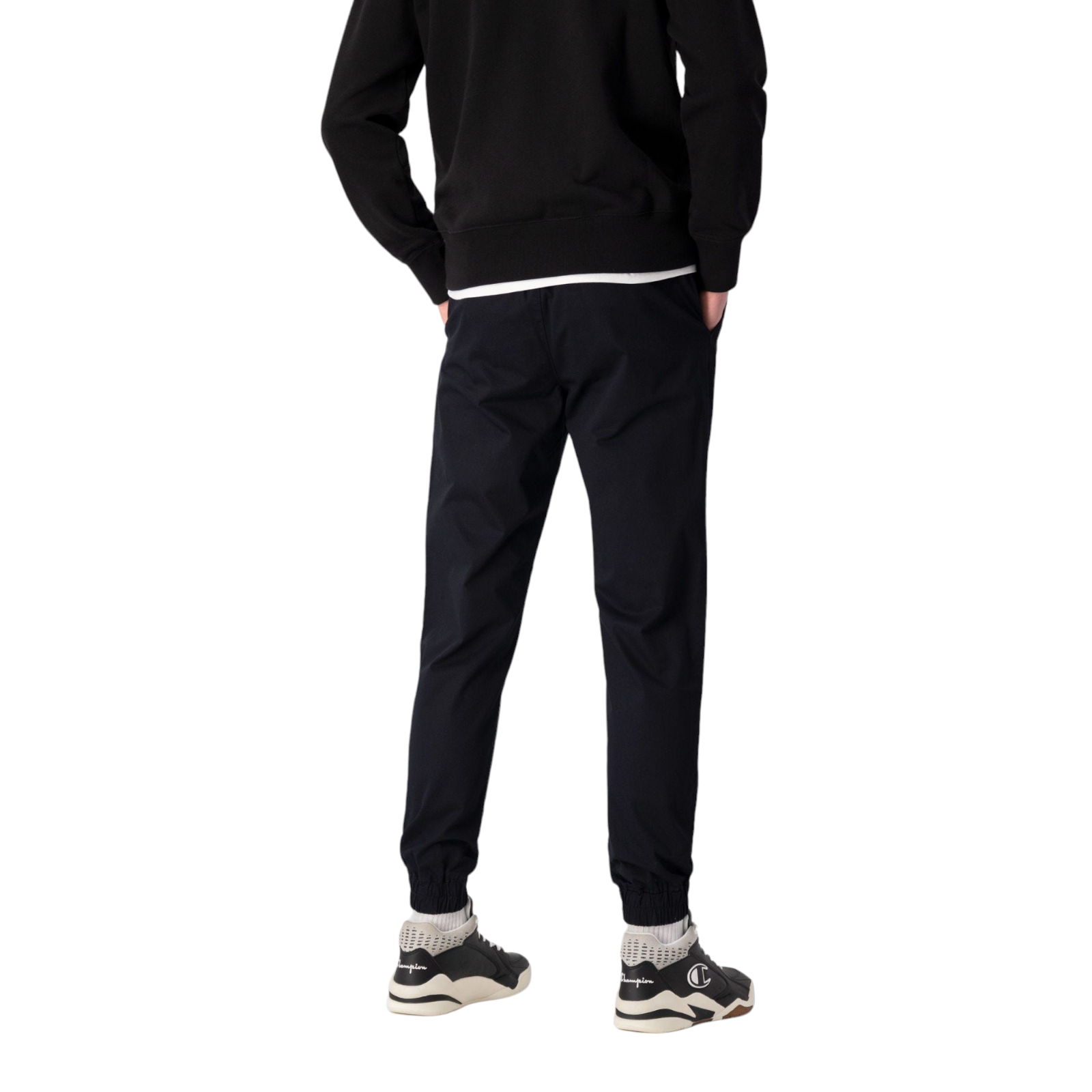 Champion Stretch Cotton Twill Cuffed Trousers - Black - ViaductClothing -  -  