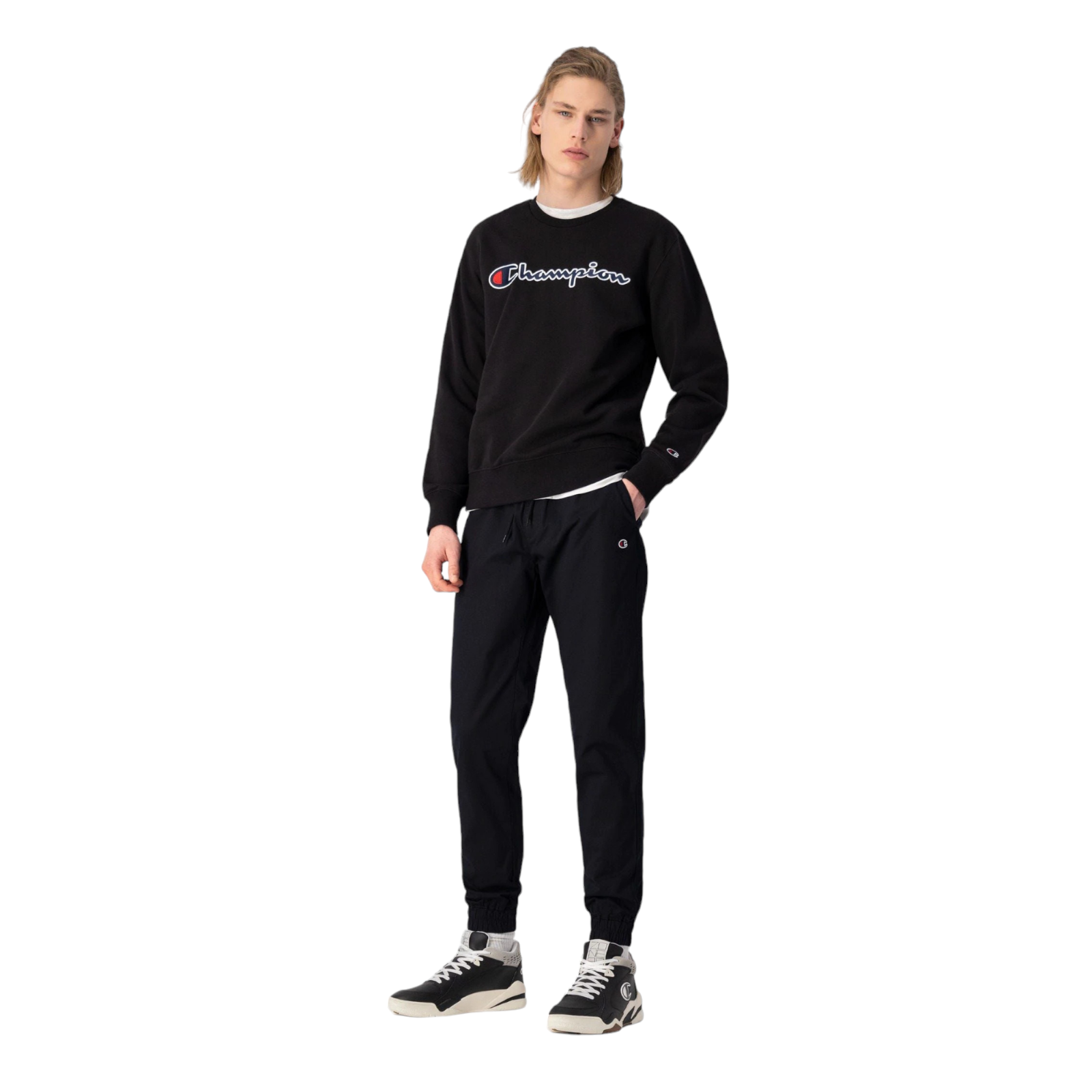 Champion Stretch Cotton Twill Cuffed Trousers - Black - ViaductClothing -  -  