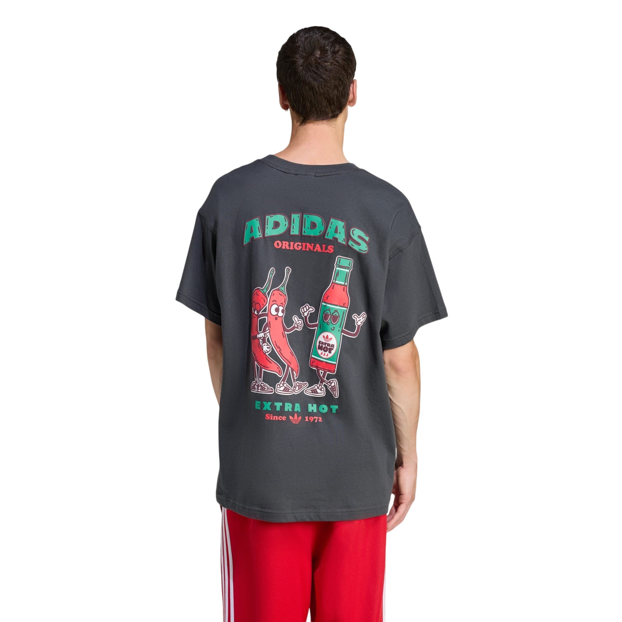 adidas Originals Chilli Graphic Crew Neck T Shirt - Carbon Grey