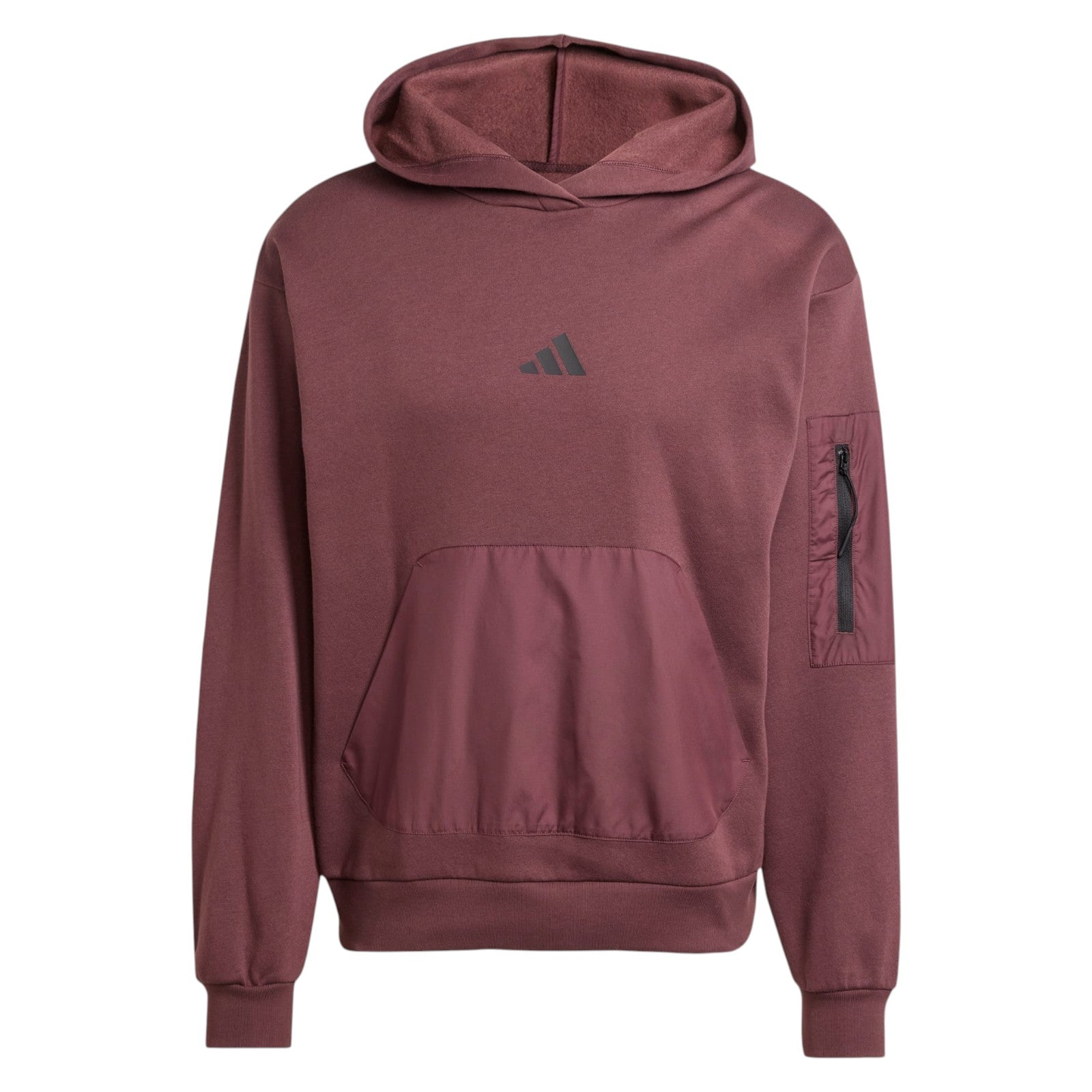 adidas Men's City Escape Fleece Hoodie - Burgundy