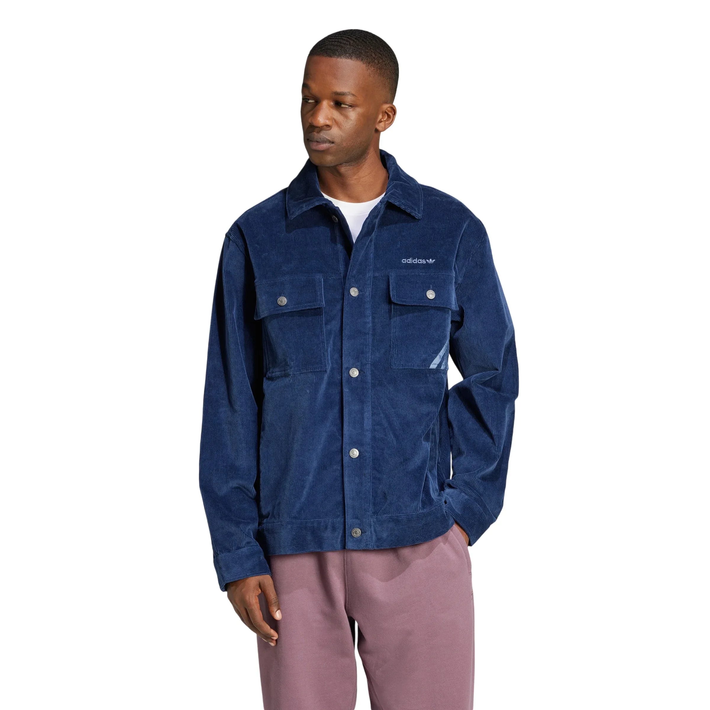adidas Originals Corduroy Coach Jacket - Night Indigo - ViaductClothing