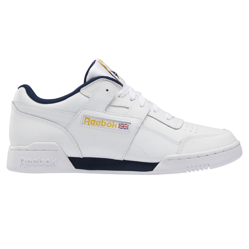 Reebok Workout Plus MU Shoes - White/Collegiate Navy - ViaductClothing -  -  