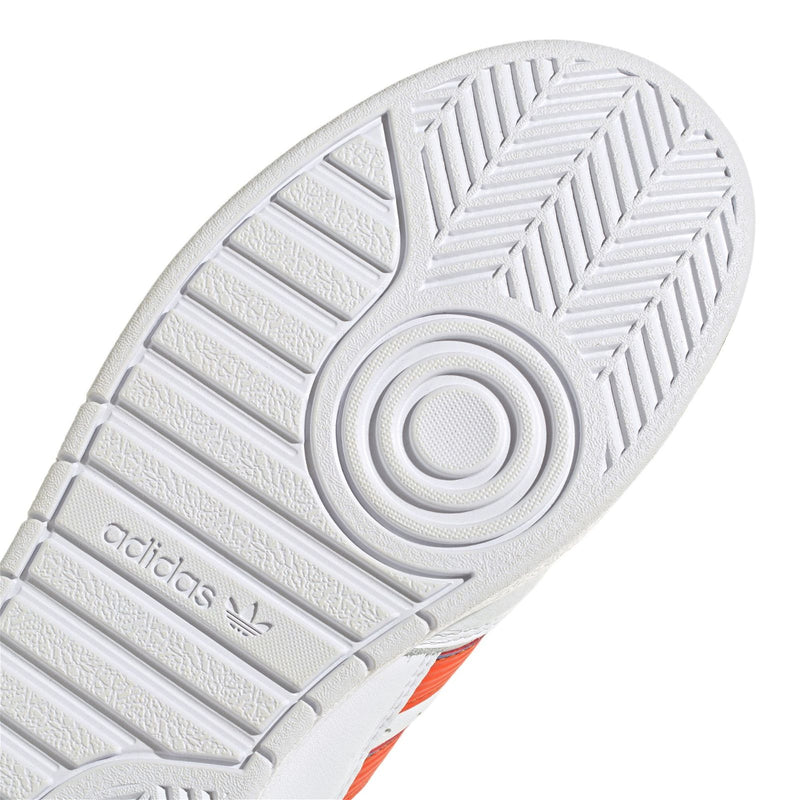 adidas Originals G.S. Court Shoes - Cloud White / Collegiate Orange - ViaductClothing -  -  