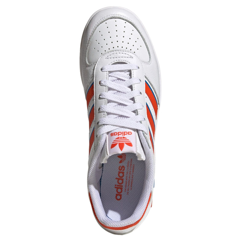 adidas Originals G.S. Court Shoes - Cloud White / Collegiate Orange - ViaductClothing -  -  