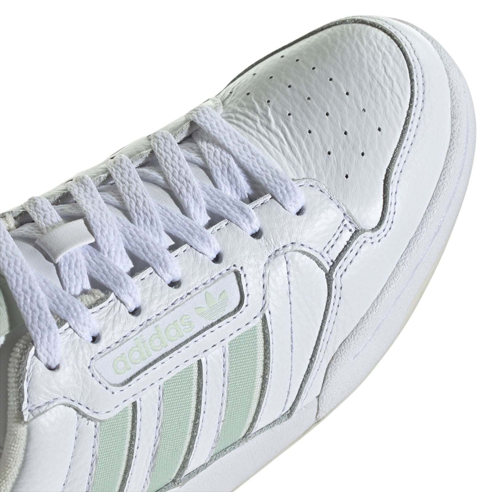 adidas Originals Continental 80 Stripes Shoes - Cloud White / Linen Green