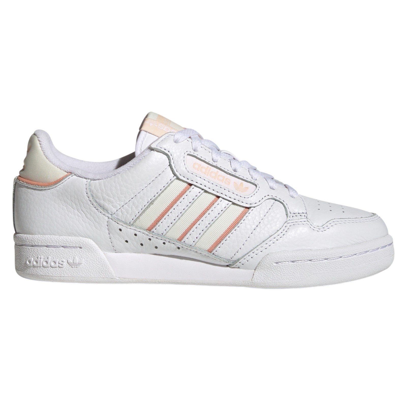 adidas Originals Womens Continental 80 Stripes Shoes - Cloud White / Bliss Orange