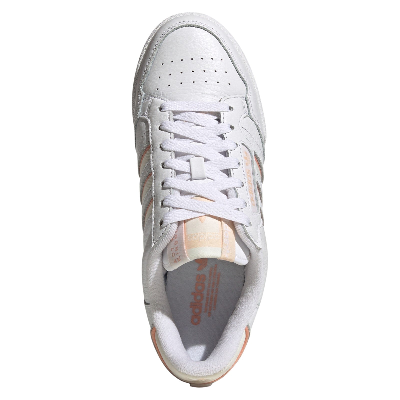 adidas Originals Womens Continental 80 Stripes Shoes - Cloud White / Bliss Orange