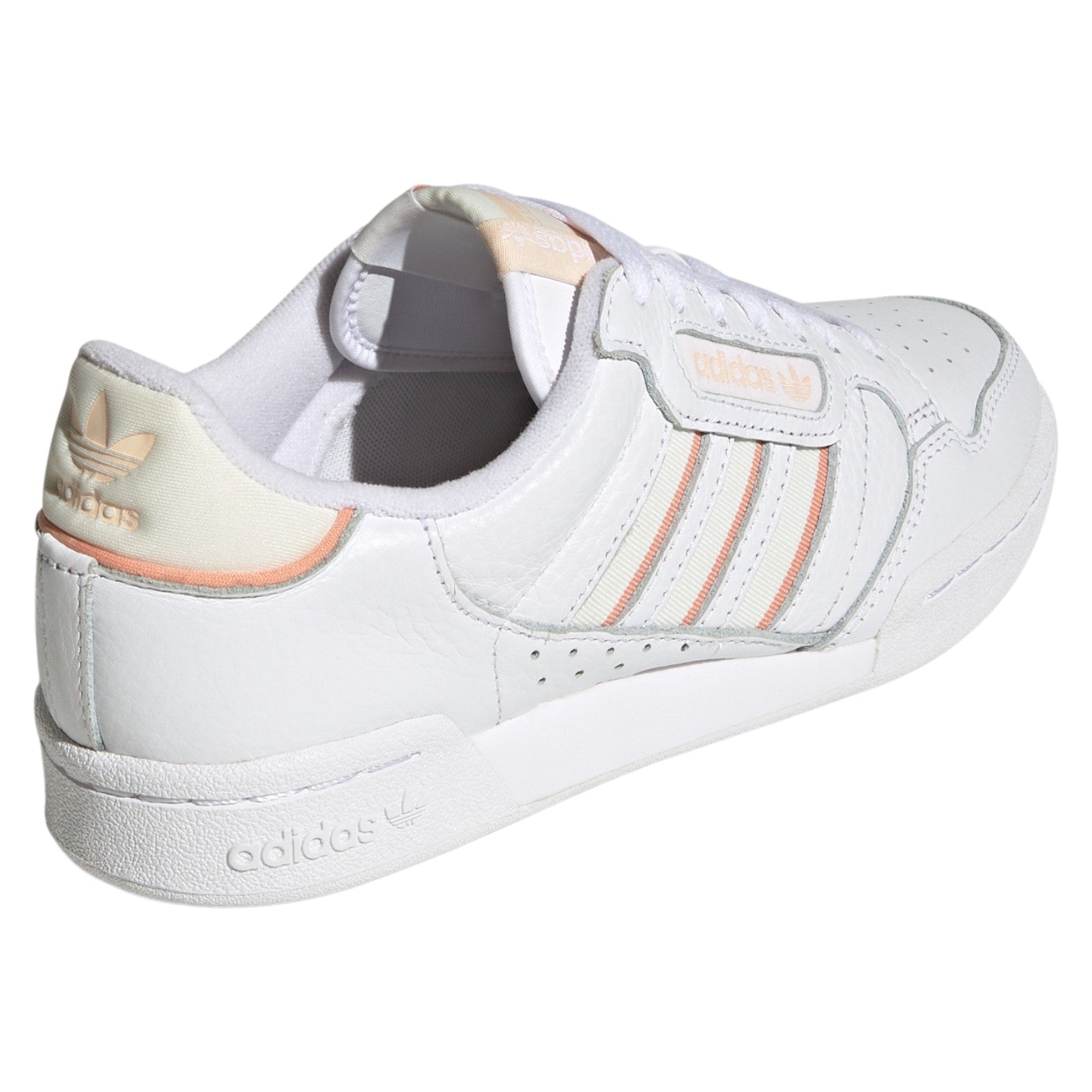 adidas Originals Womens Continental 80 Stripes Shoes - Cloud White / Bliss Orange