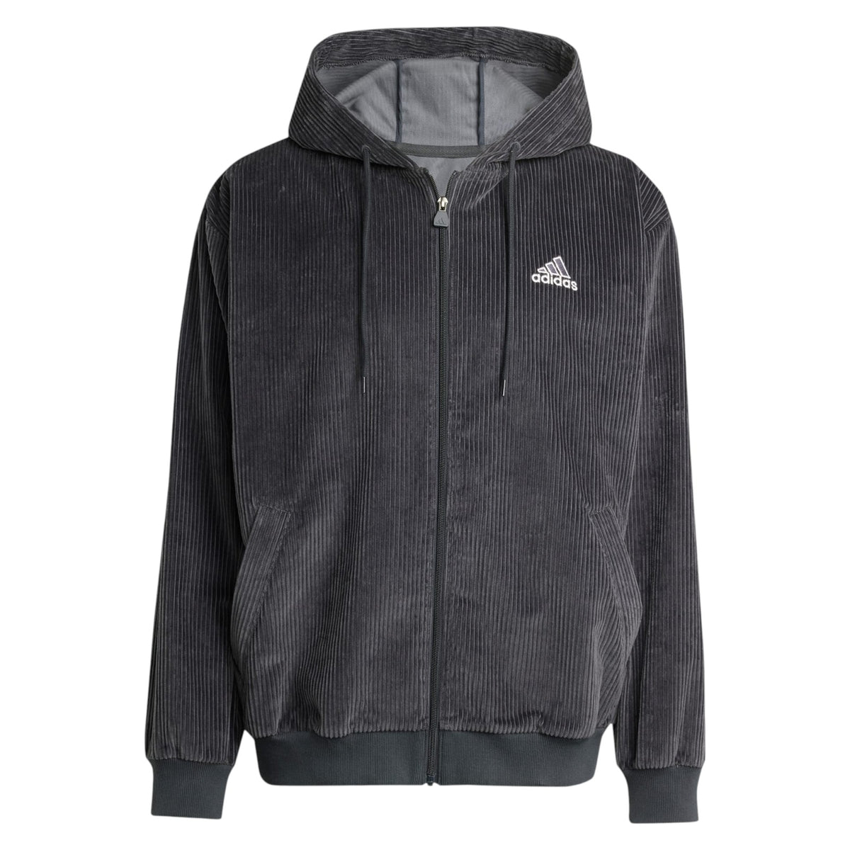 adidas Originals Retro Sports Full Zip Cord Hoodie - Grey