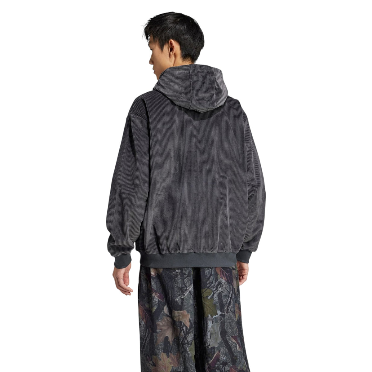 adidas Originals Retro Sports Full Zip Cord Hoodie - Grey