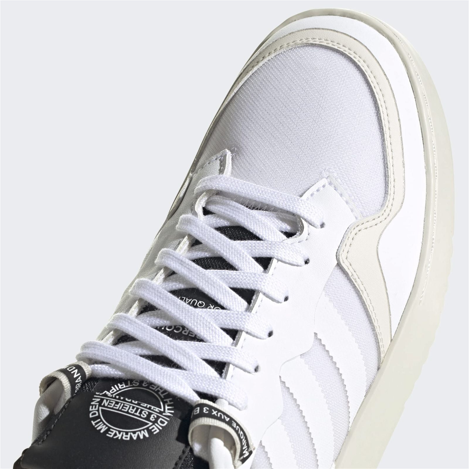 adidas Originals Unisex Supercourt Shoes - Cloud White / Core Black - ViaductClothing -  -  