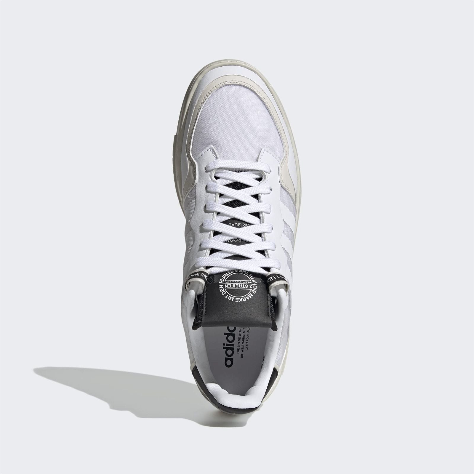 adidas Originals Unisex Supercourt Shoes - Cloud White / Core Black - ViaductClothing -  -  