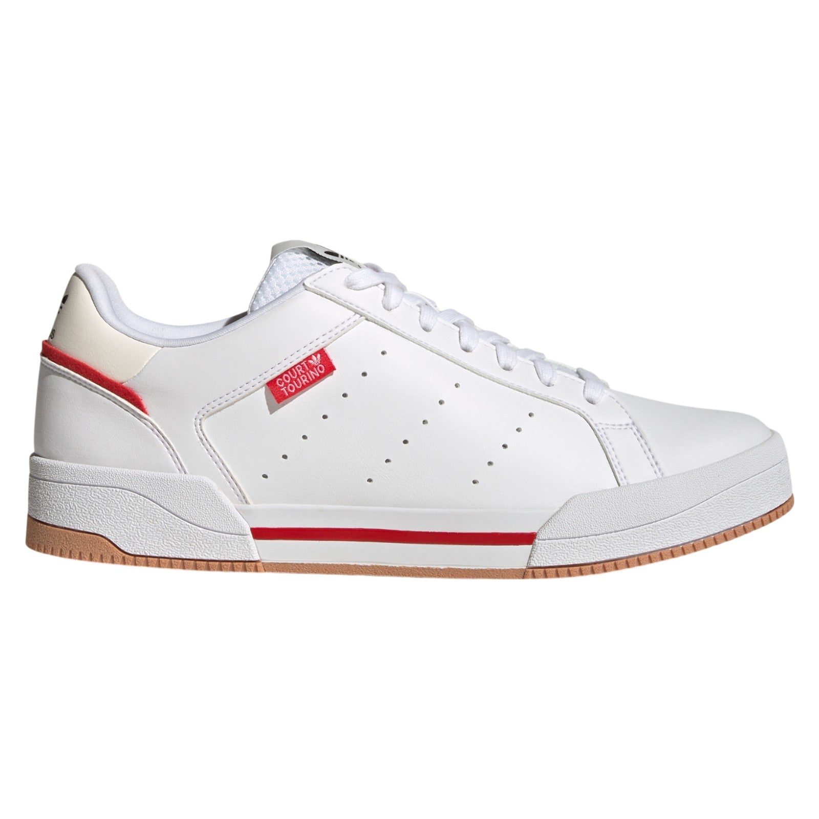adidas Originals Court Tourino Shoes - Cloud White / Vivid Red