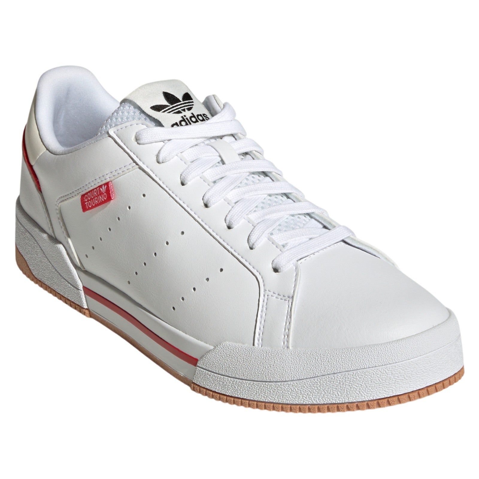 adidas Originals Court Tourino Shoes - Cloud White / Vivid Red