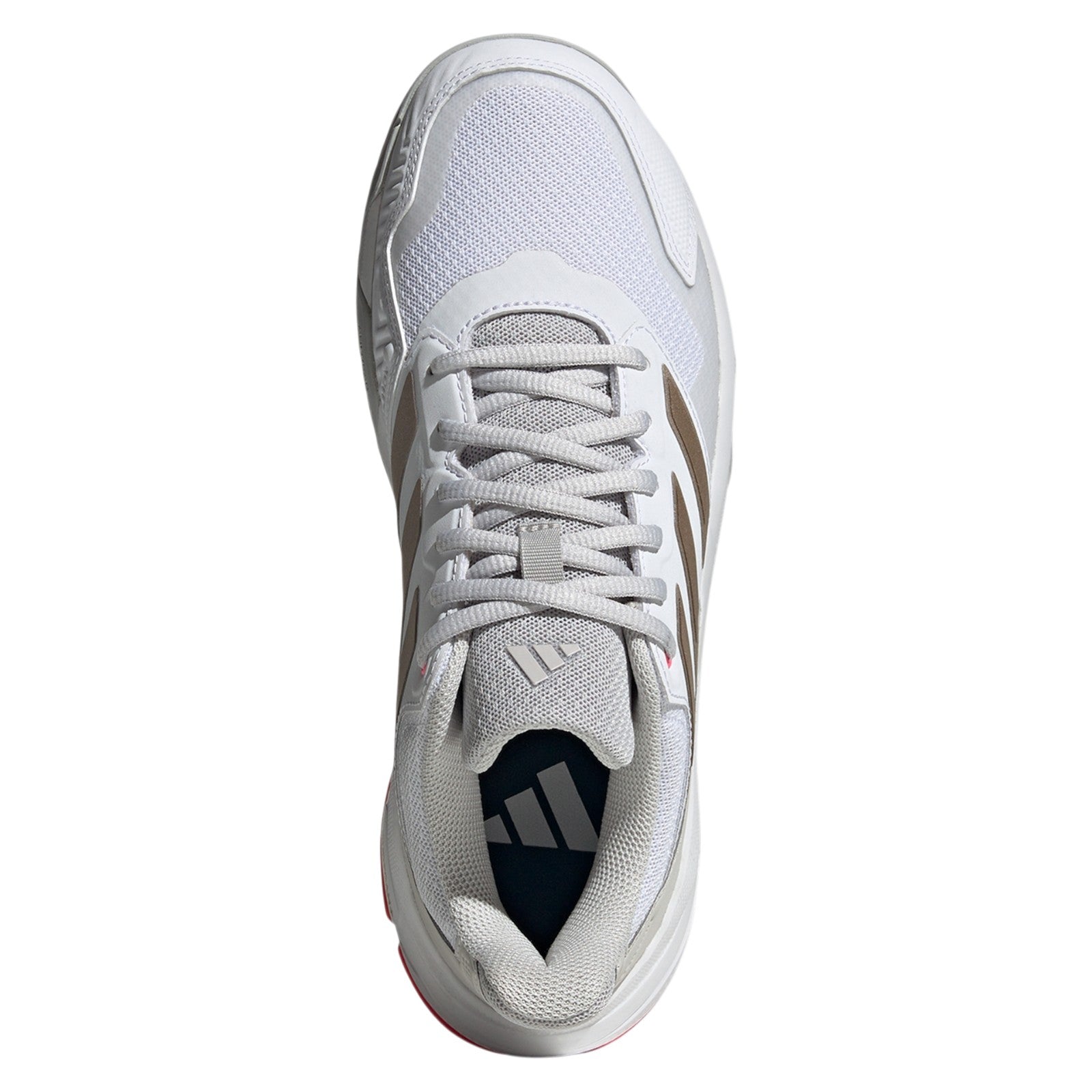 adidas Womens Courtjam Control 3 Tennis Shoes - Cloud White / Iron Metalic