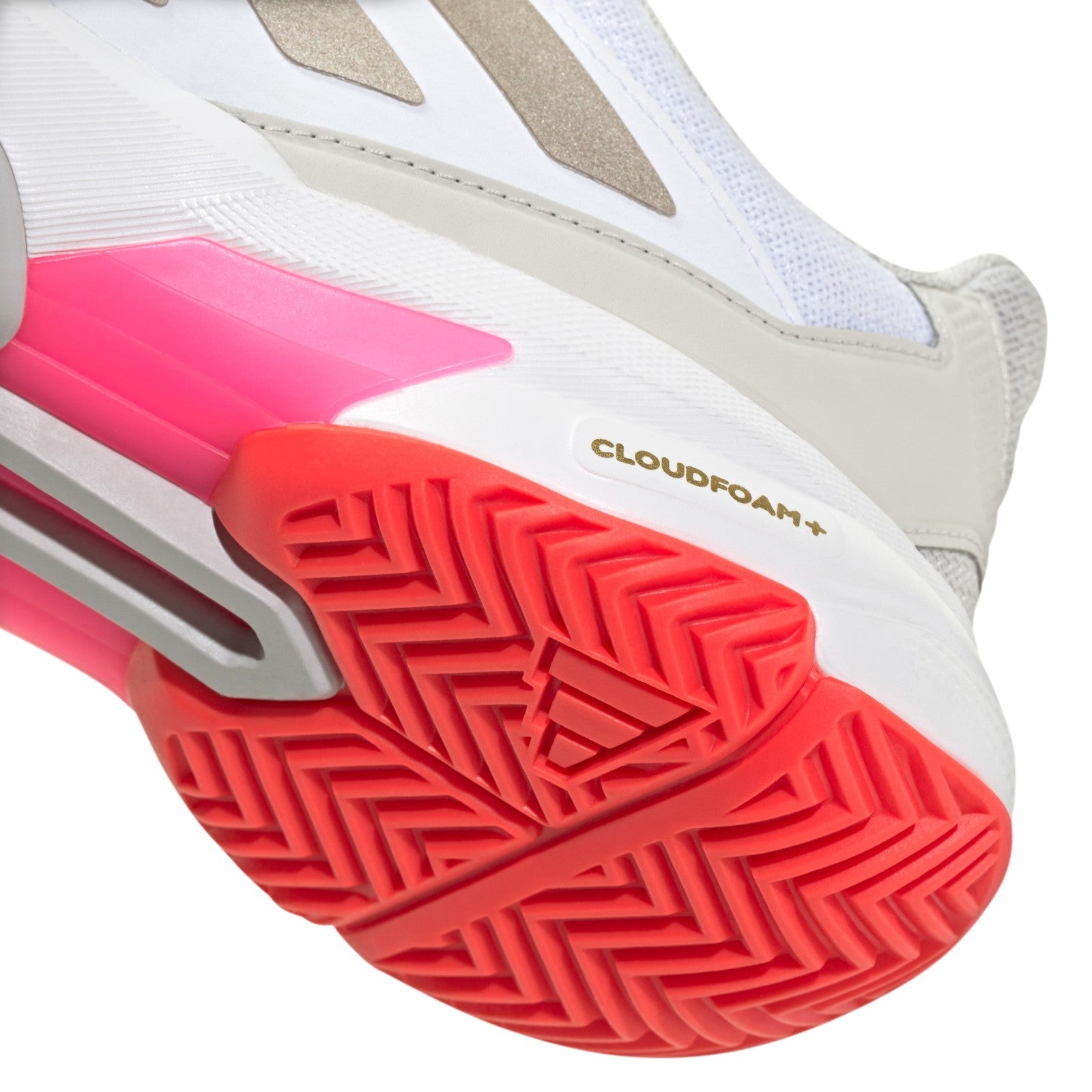 adidas Womens Courtjam Control 3 Tennis Shoes - Cloud White / Iron Metalic