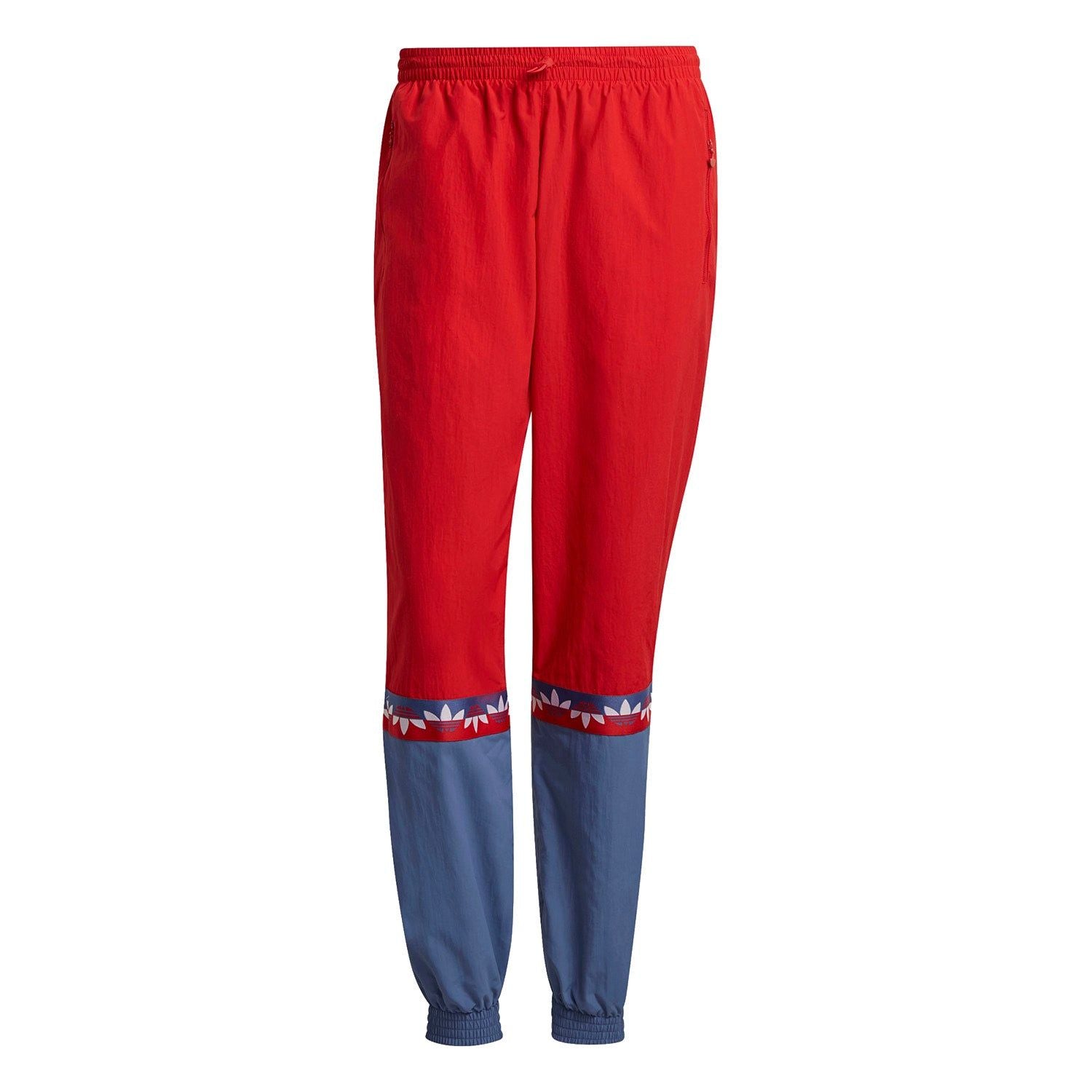 adidas Originals Adicolor Sliced Trefoil Track Pants - Scarlet / Crew Blue - ViaductClothing -  -  