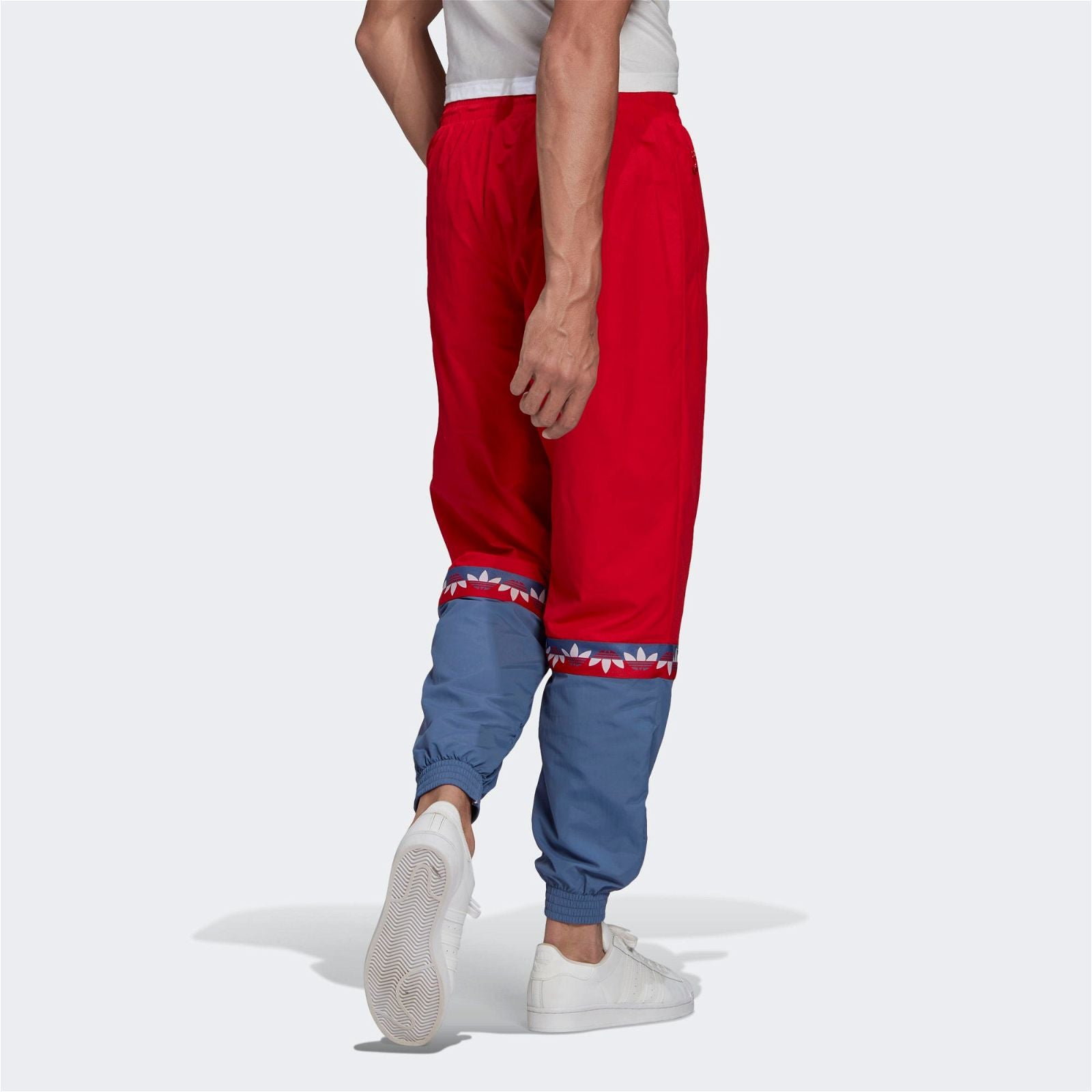 adidas Originals Adicolor Sliced Trefoil Track Pants - Scarlet / Crew Blue - ViaductClothing -  -  