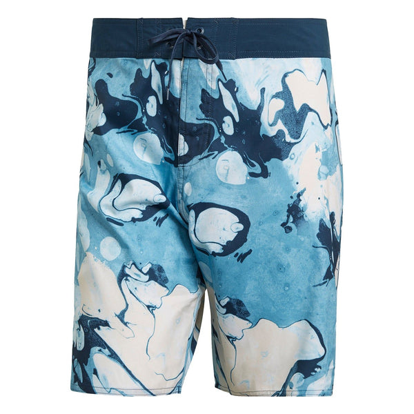 adidas Knee-Length Graphic Board Shorts - Hazy Blue / Crew Navy - ViaductClothing -  -  