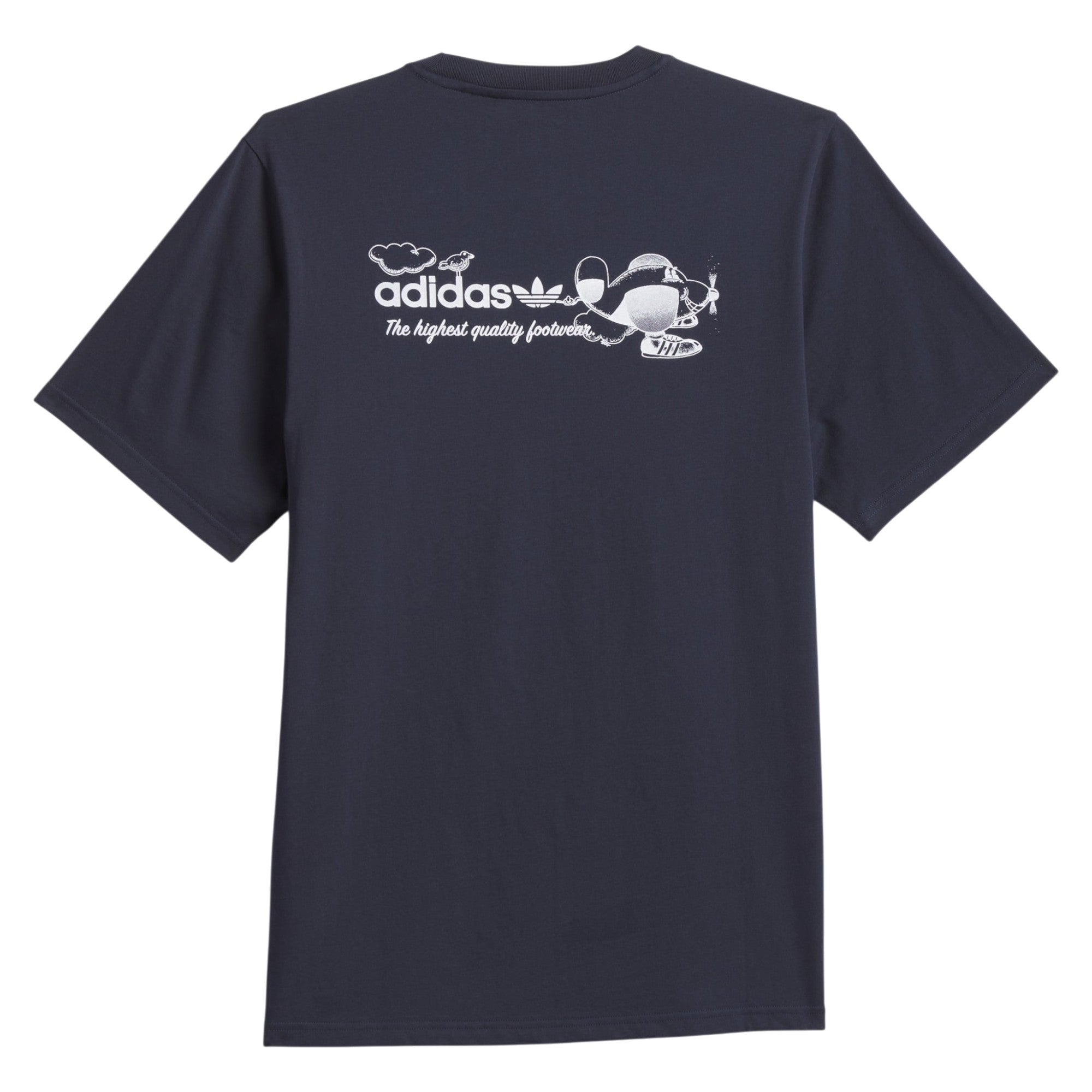 adidas Originals Unisex Dog Plane Graphic T-Shirt - Navy