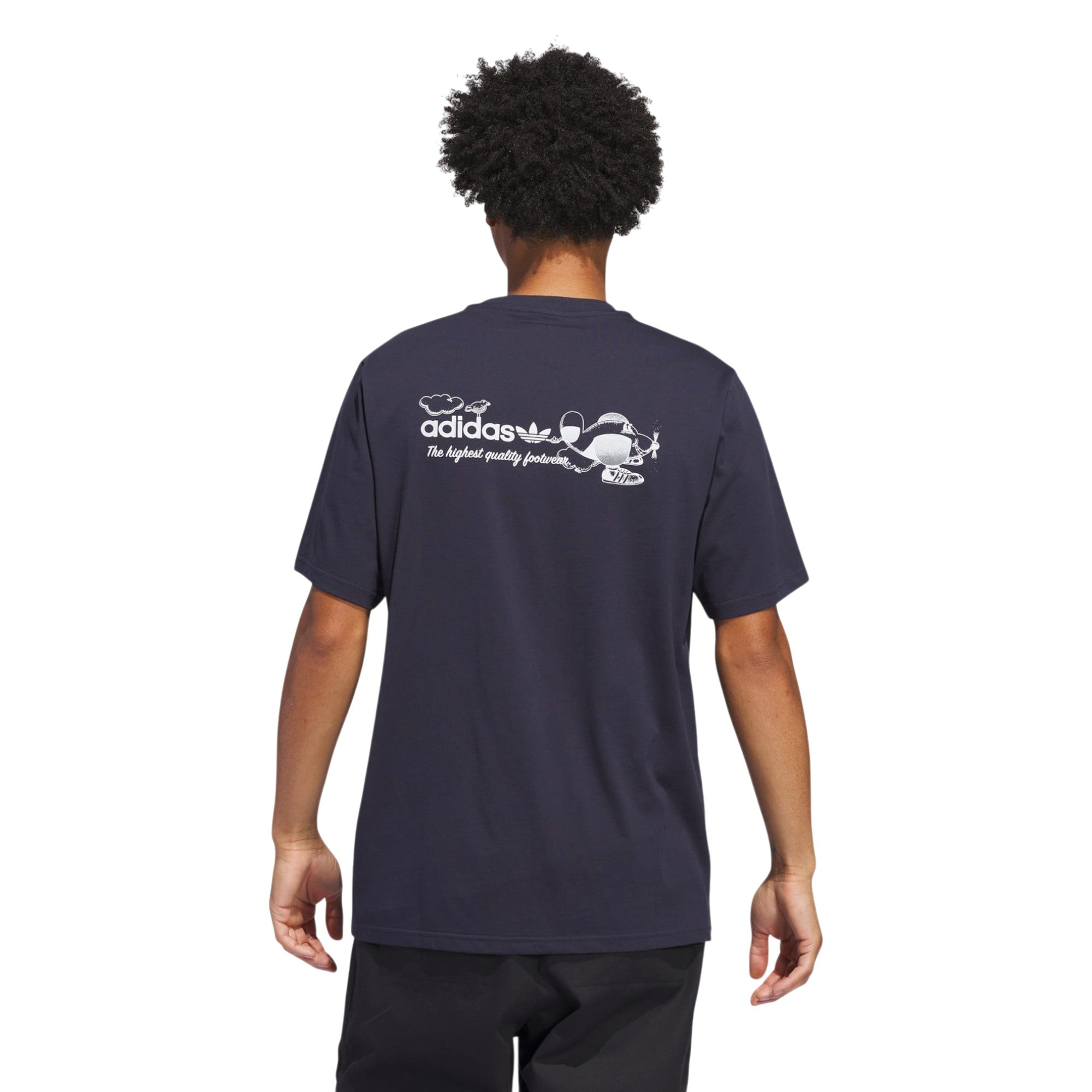 adidas Originals Unisex Dog Plane Graphic T-Shirt - Navy