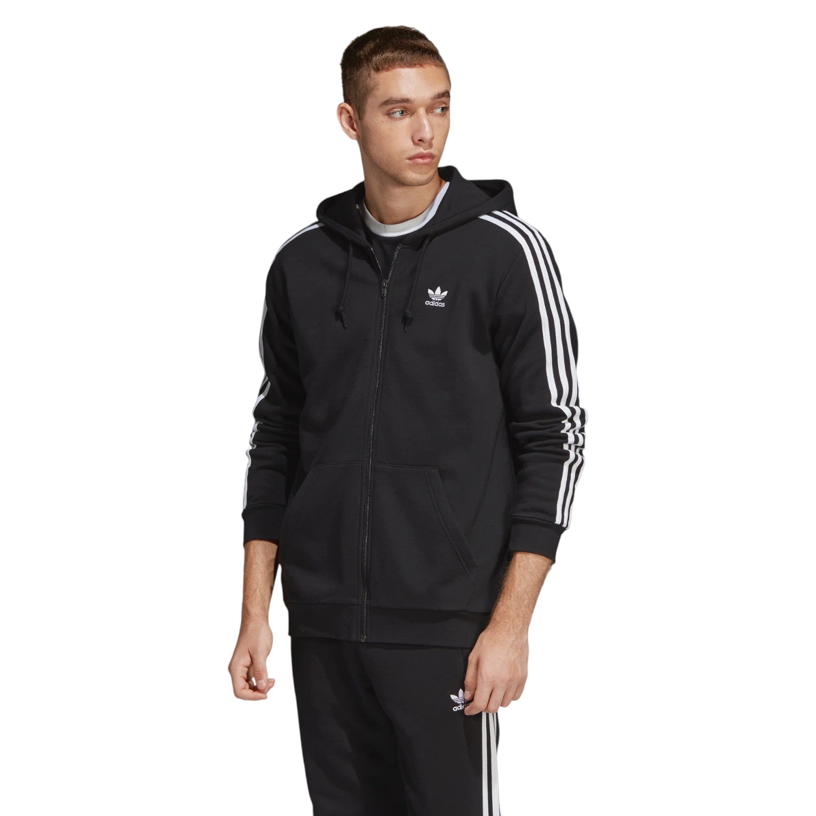 adidas Originals Men's 3-Stripes Hoodie - Black