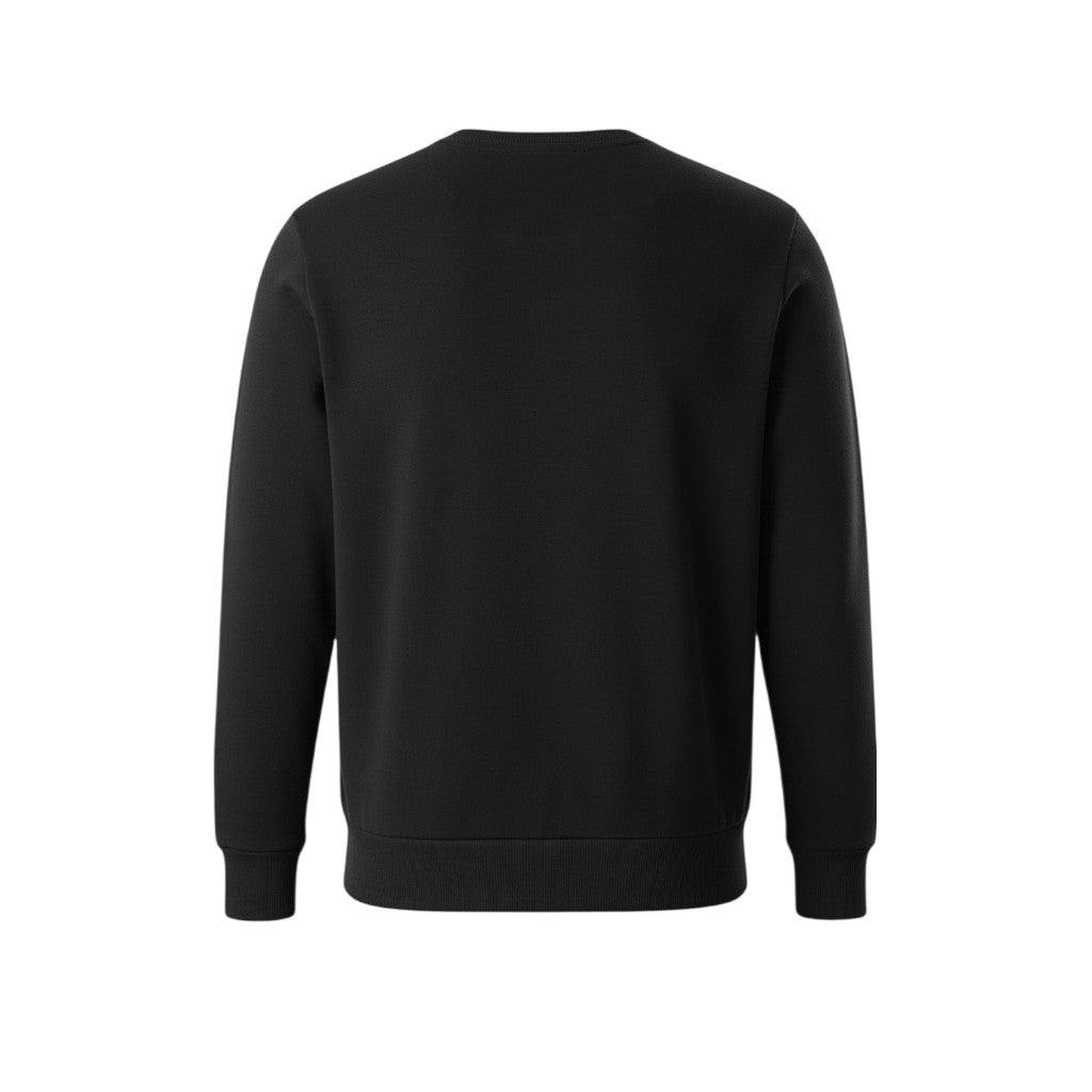 Black sweatshirt on a white background