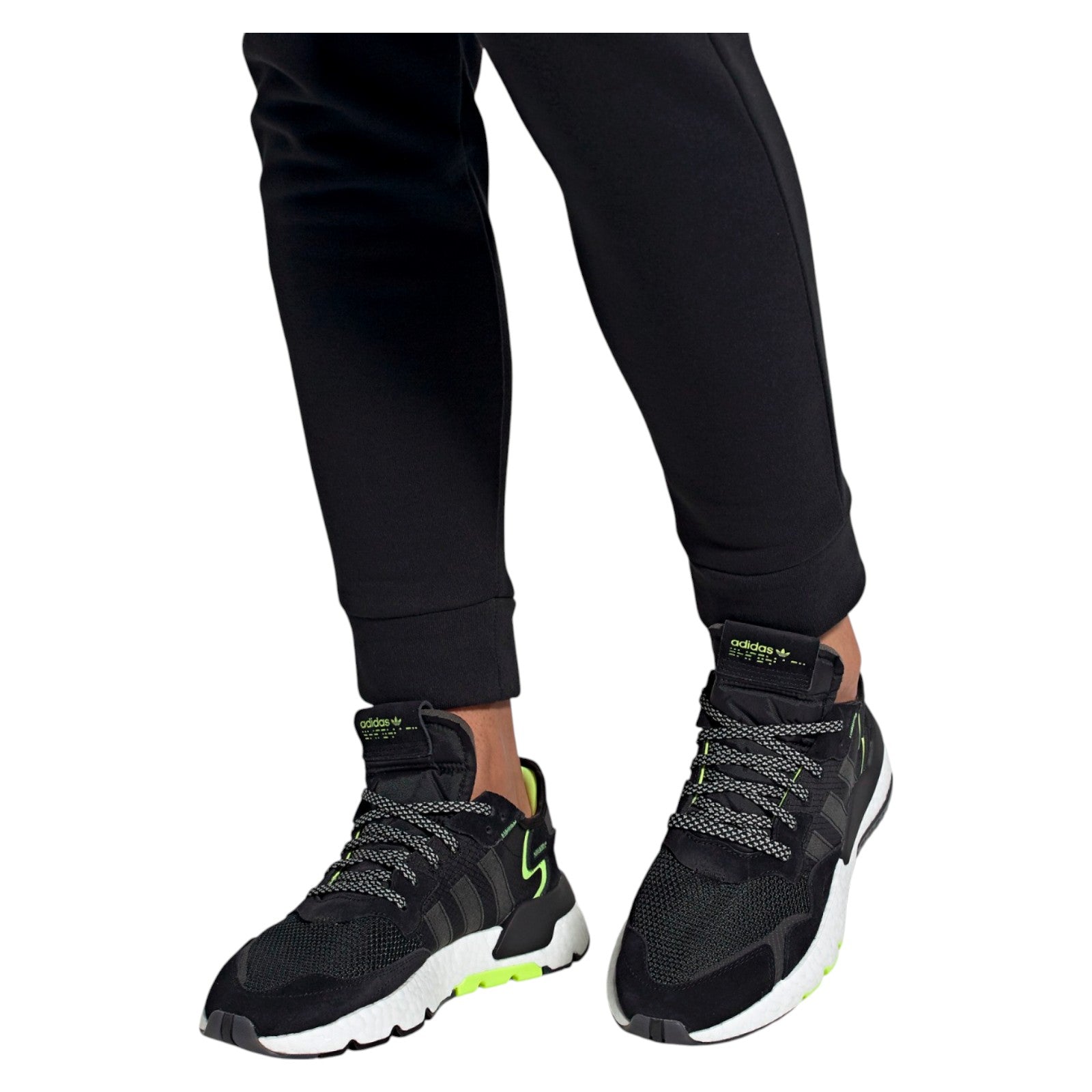 adidas Originals Nite Jogger Trainers - Black / Solar Yellow
