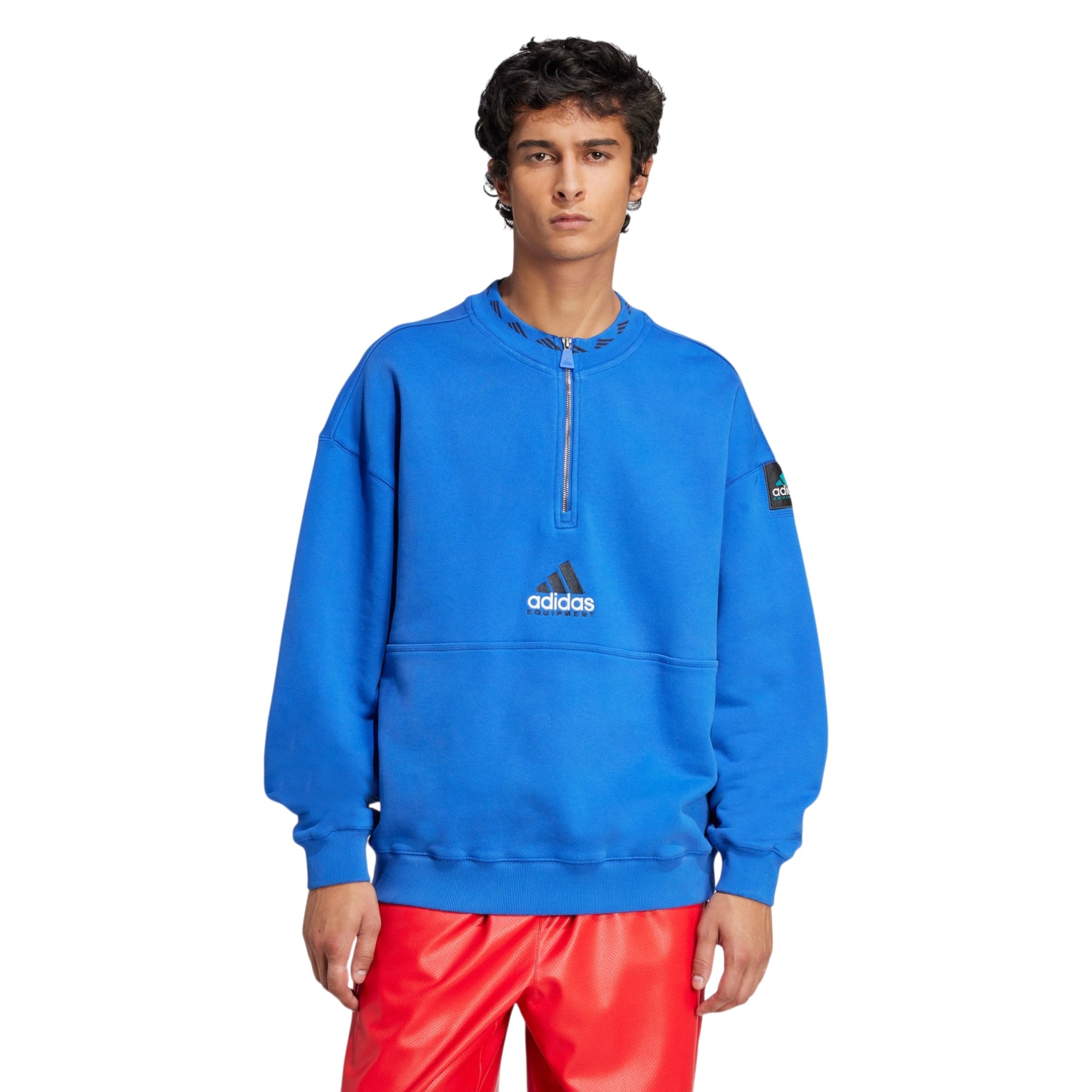 adidas Originals Men's EQT Fleece Half-Zip Sweatshirt - Equipment Blue