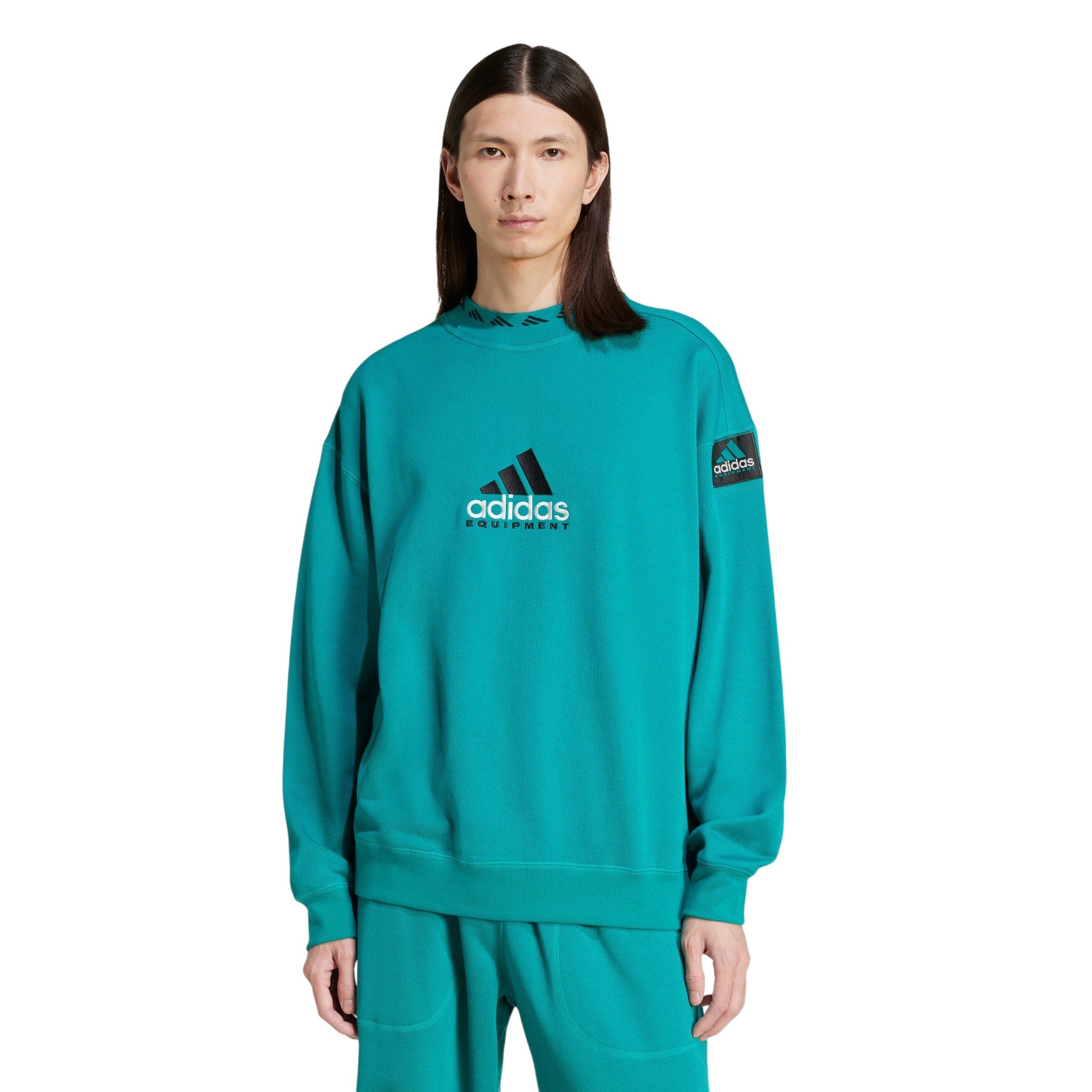 adidas Originals Men's EQT Reflective Crew Sweatshirt - Equipment Green