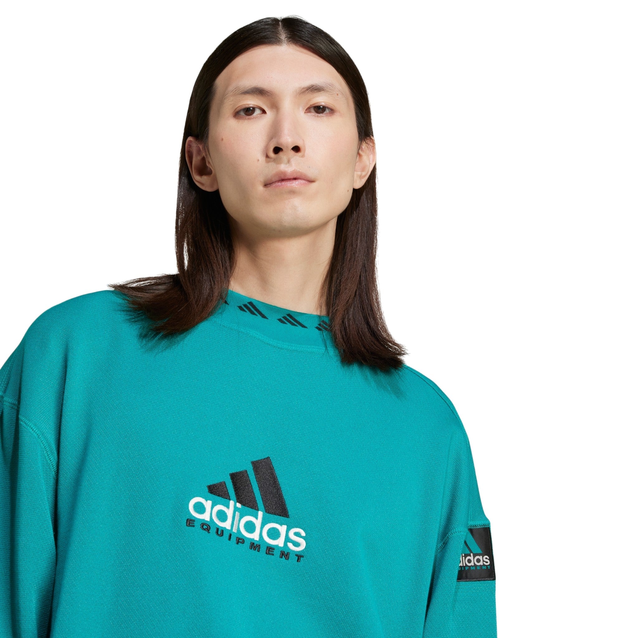 adidas Originals Men's EQT Reflective Crew Sweatshirt - Equipment Green