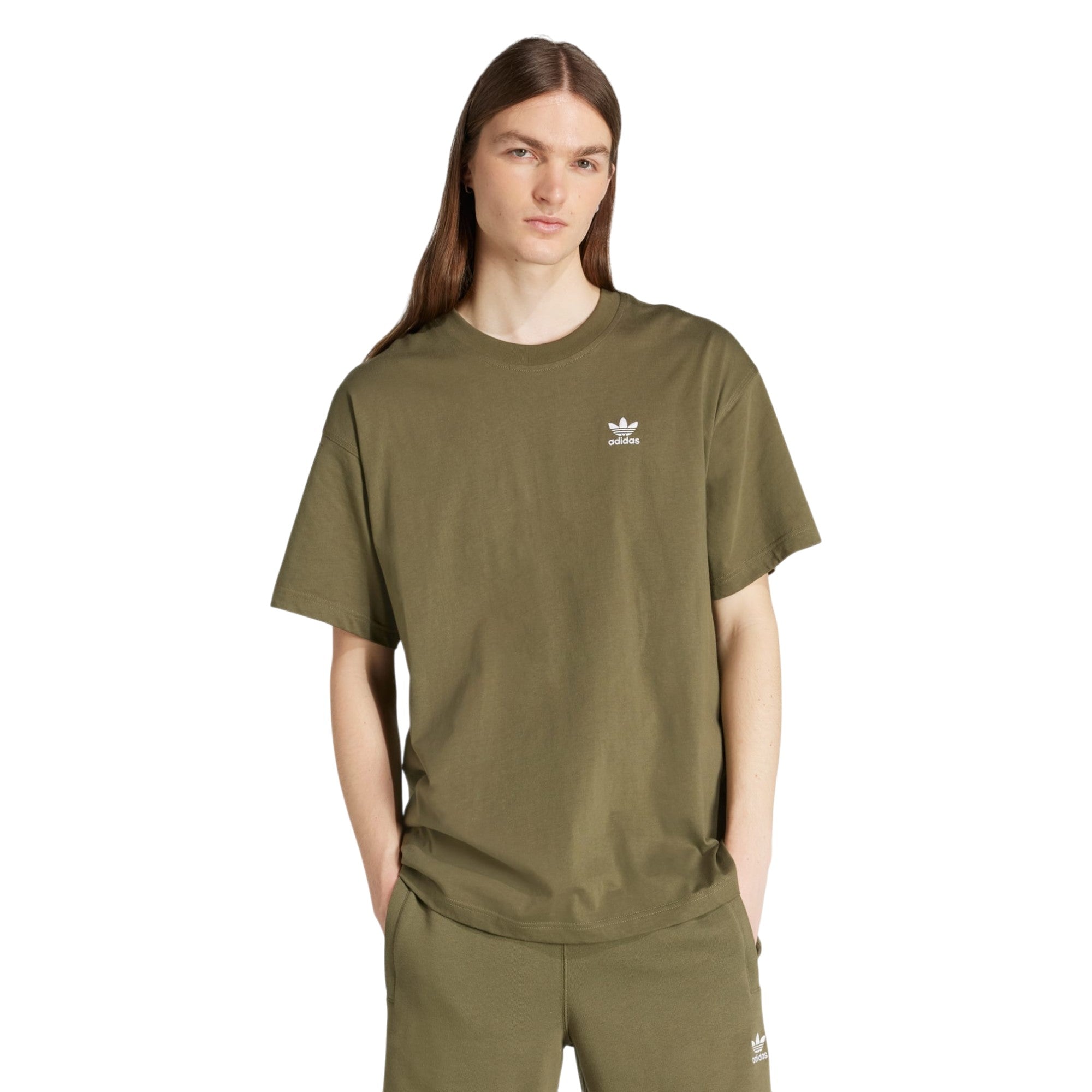 adidas Originals Men's Essentials Oversized T-Shirt - Olive Strata