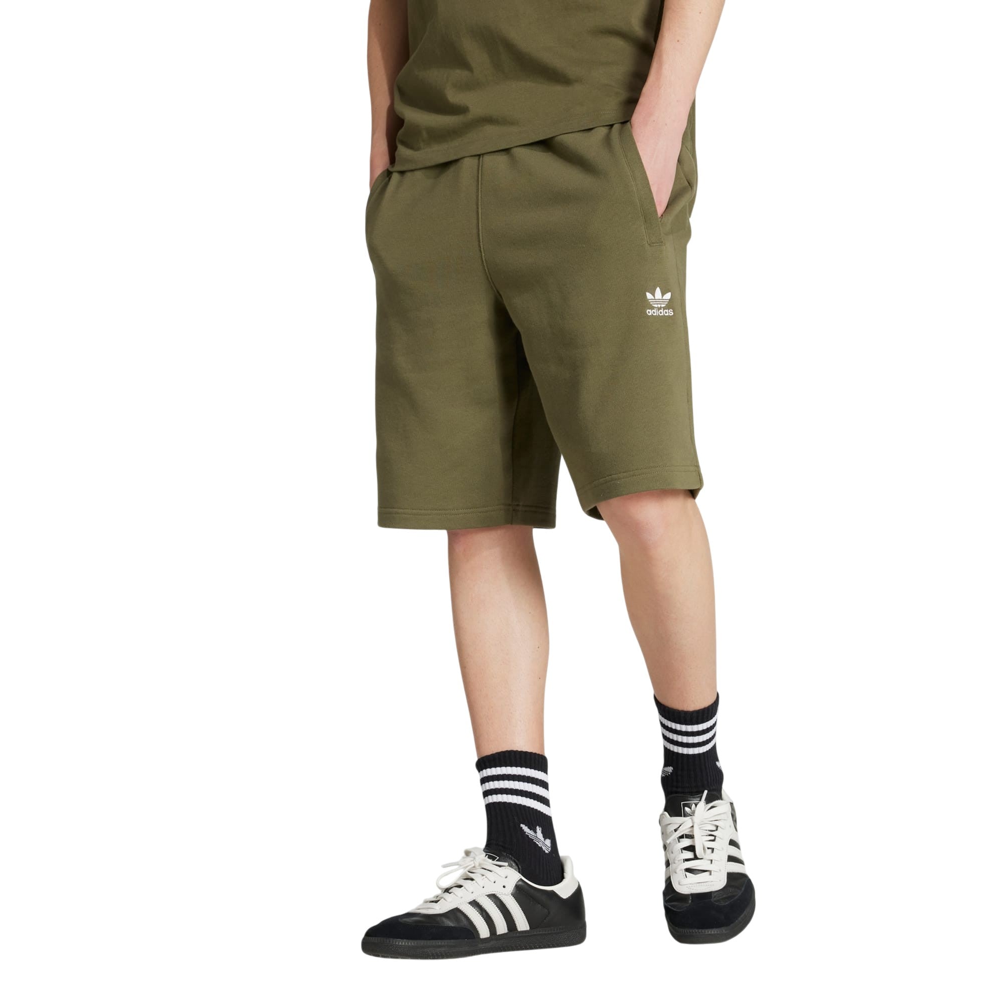 adidas Originals 3 Stripes Essentials Sweat Shorts - Green