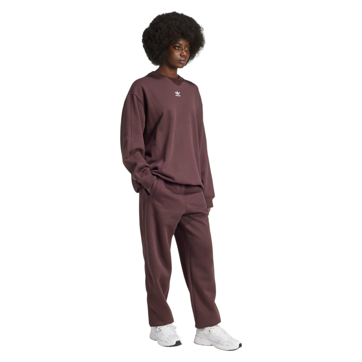 adidas Originals Women's Essentials Fleece Loose Joggers - Brown