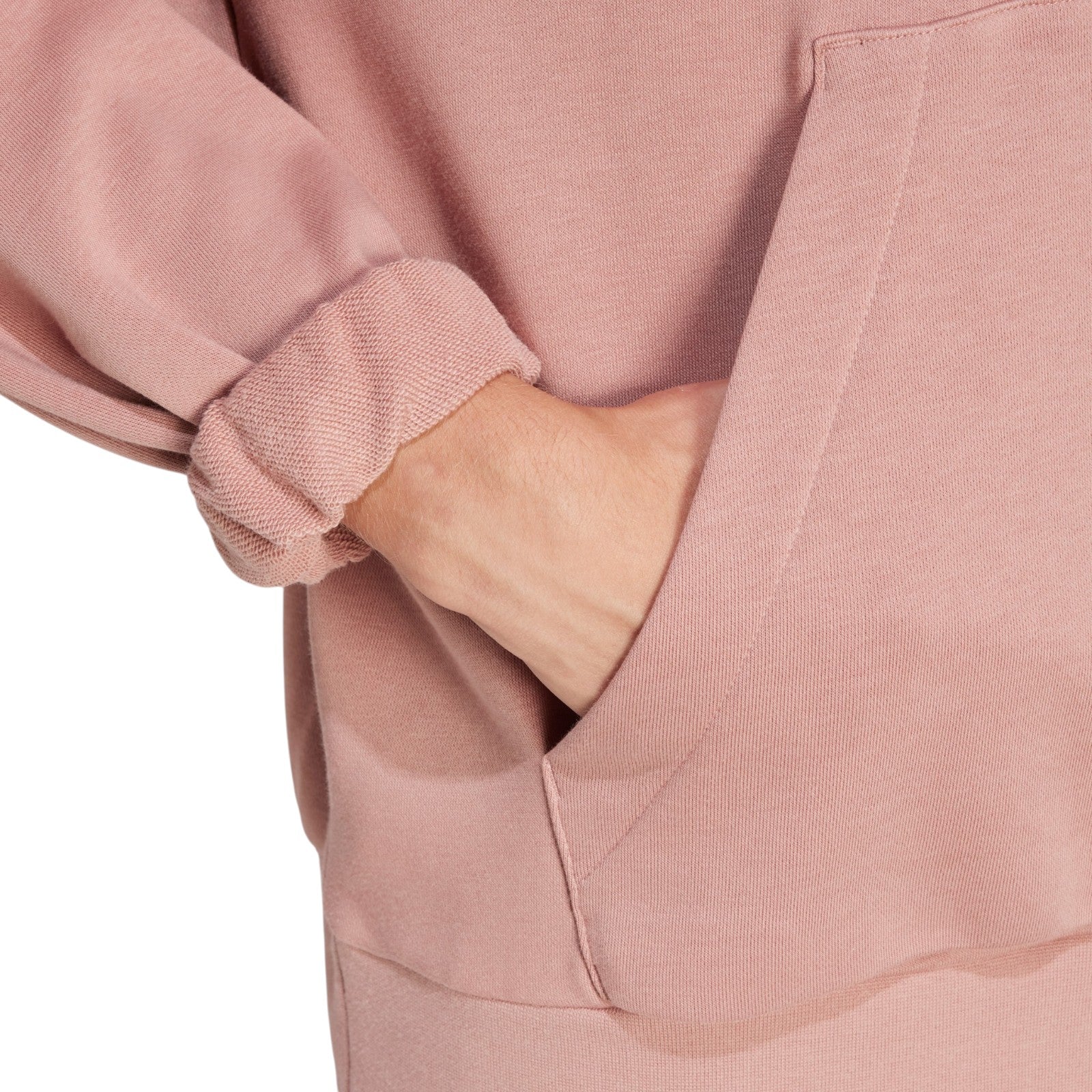 adidas Men's Essentials Loose-Fit 3 Bar Logo Hoodie - Pink