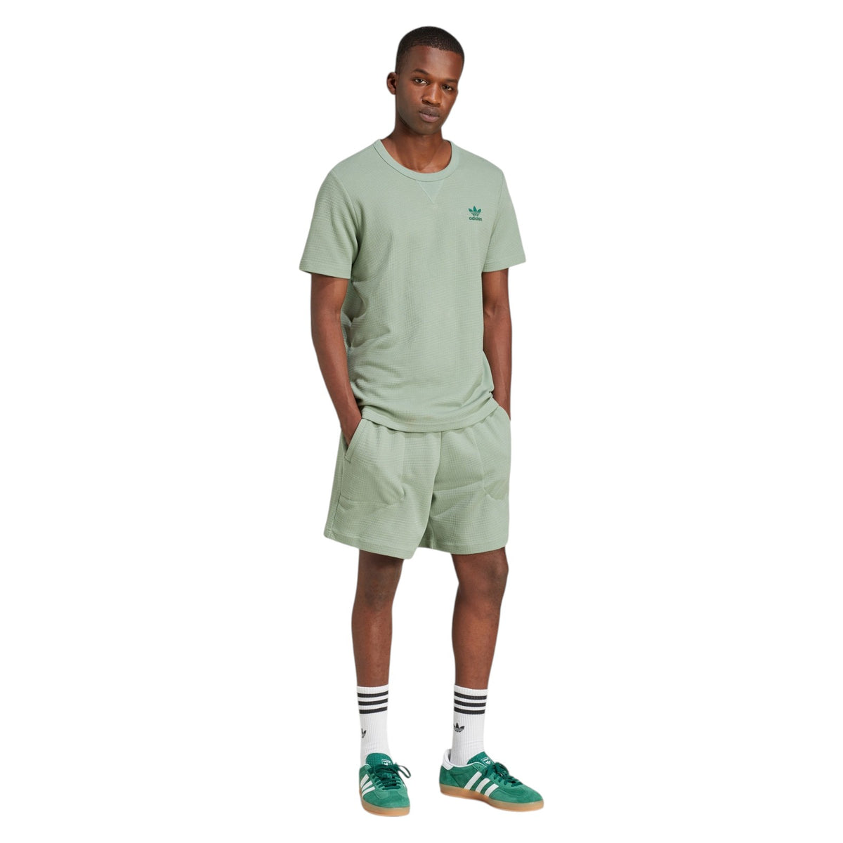 adidas Originals Essentials Trefoil Waffle Shorts - Green