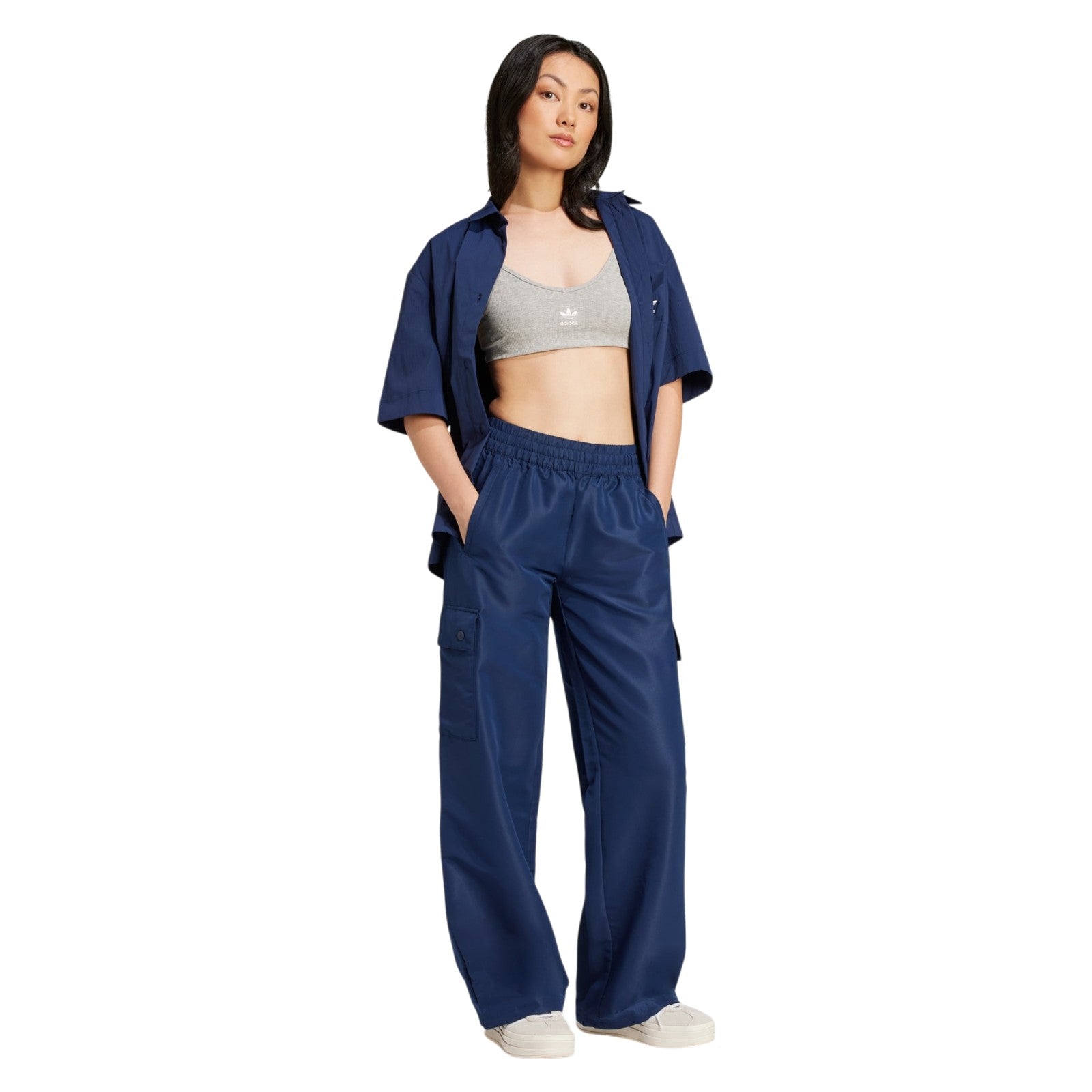 adidas Originals Women's Essentials Woven Cargo Pants  - Night Indigo