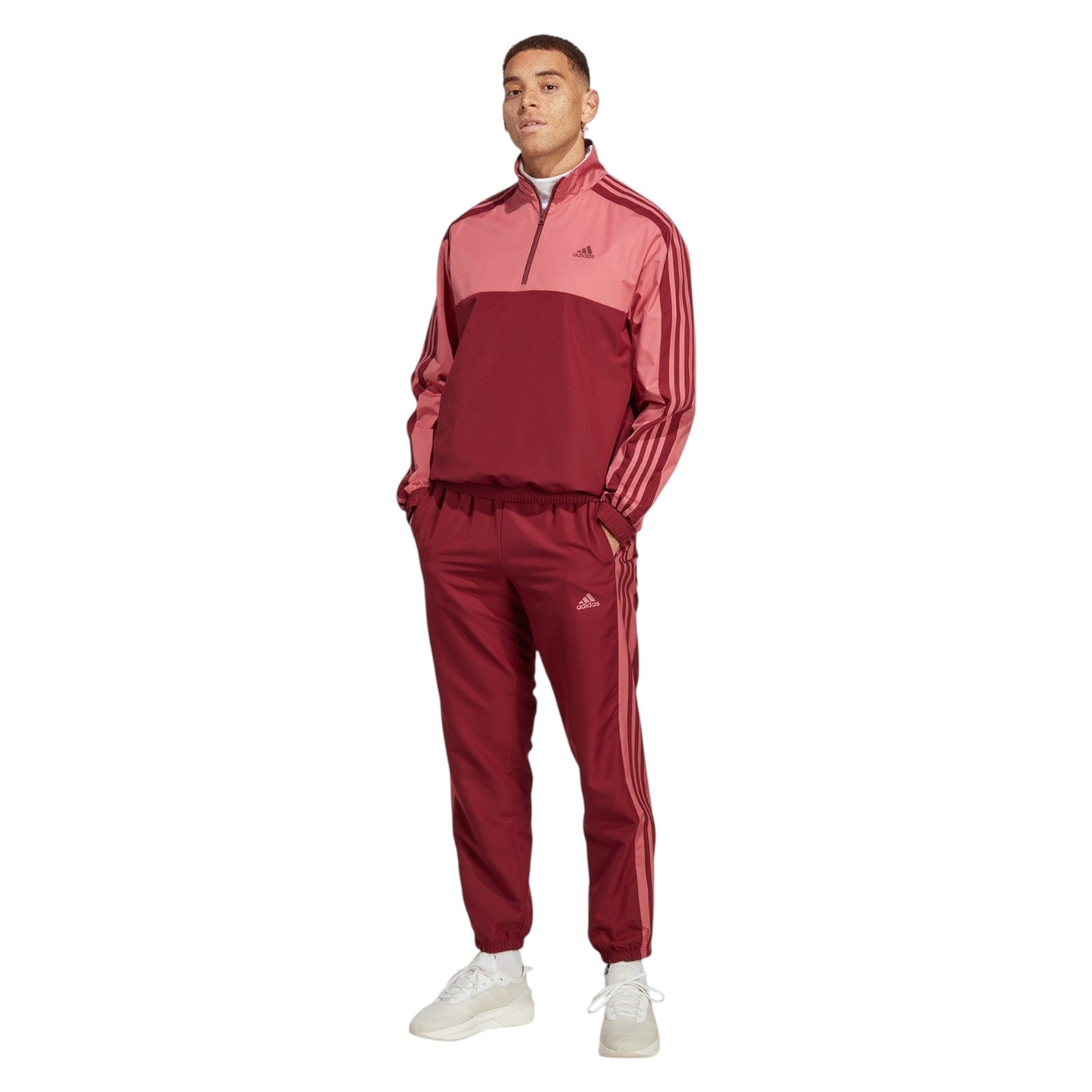adidas Men's 1/4-Zip Woven Tracksuit - Red