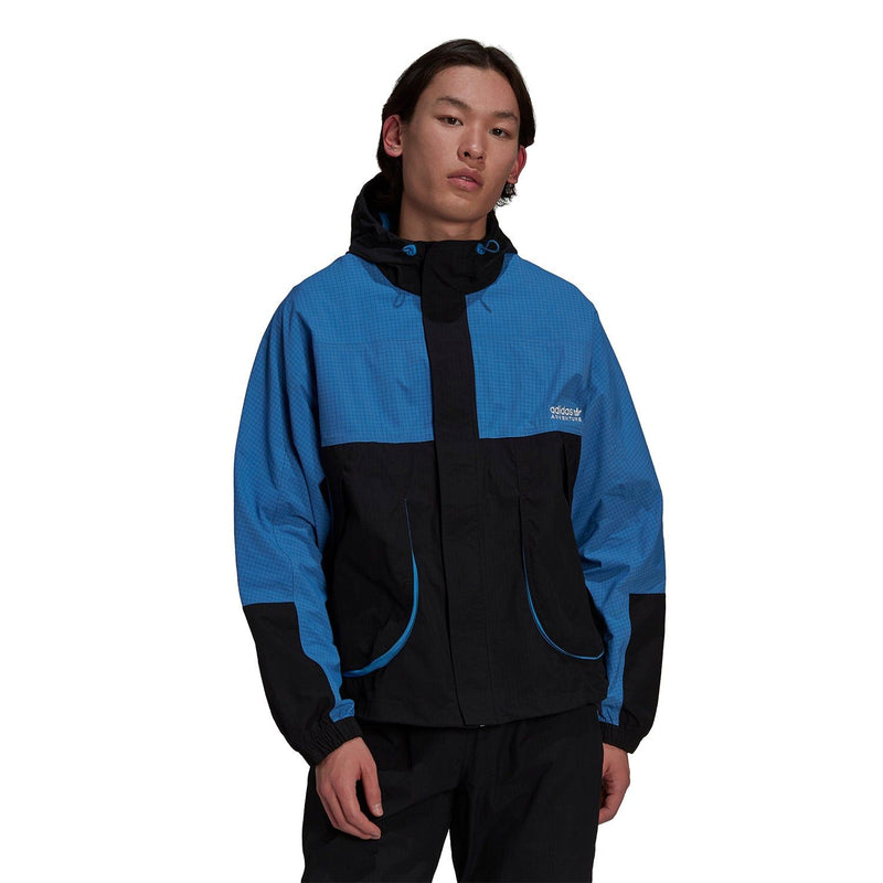 adidas Originals ADV Adventure Traverse Jacket - Black / Focus Blue - ViaductClothing -  -  