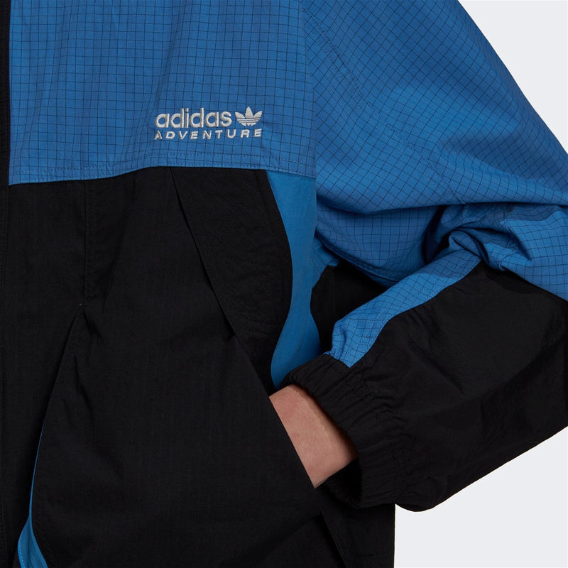 adidas Originals ADV Adventure Traverse Jacket - Black / Focus Blue - ViaductClothing -  -  