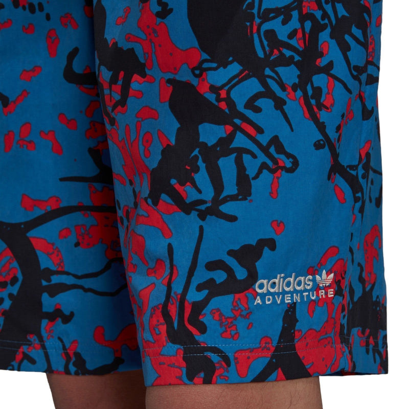 adidas Originals Adventure Archive Printed Woven Shorts -  Multicolor / Focus Blue - ViaductClothing -  -  