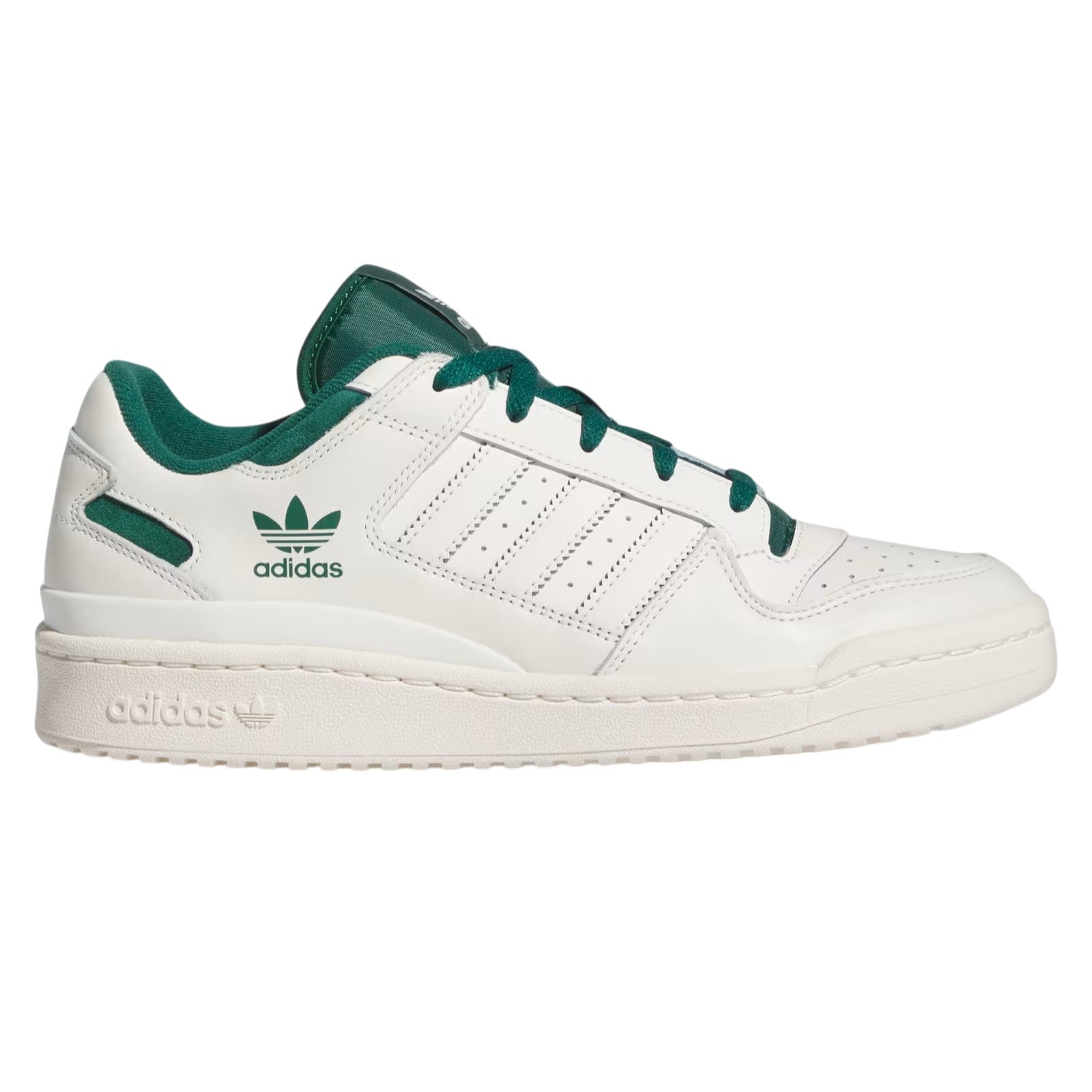 adidas Originals Men's Forum Low CL Trainers - Cloud White / Collegiate Green / Cream White