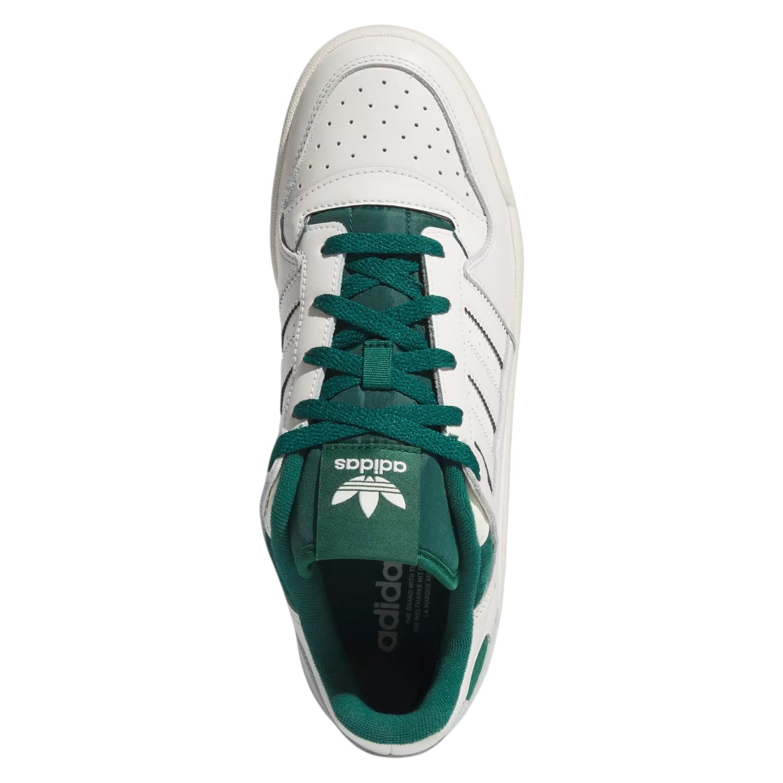 adidas Originals Men's Forum Low CL Trainers - Cloud White / Collegiate Green / Cream White