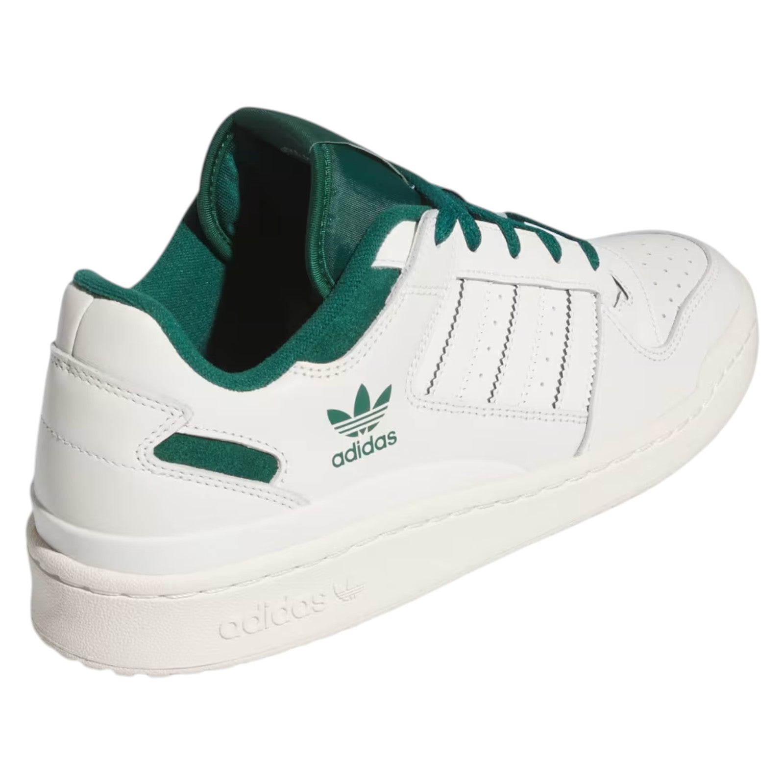 adidas Originals Men's Forum Low CL Trainers - Cloud White / Collegiate Green / Cream White