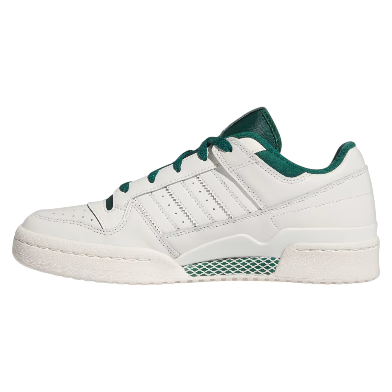 adidas Originals Men's Forum Low CL Trainers - Cloud White / Collegiate Green / Cream White