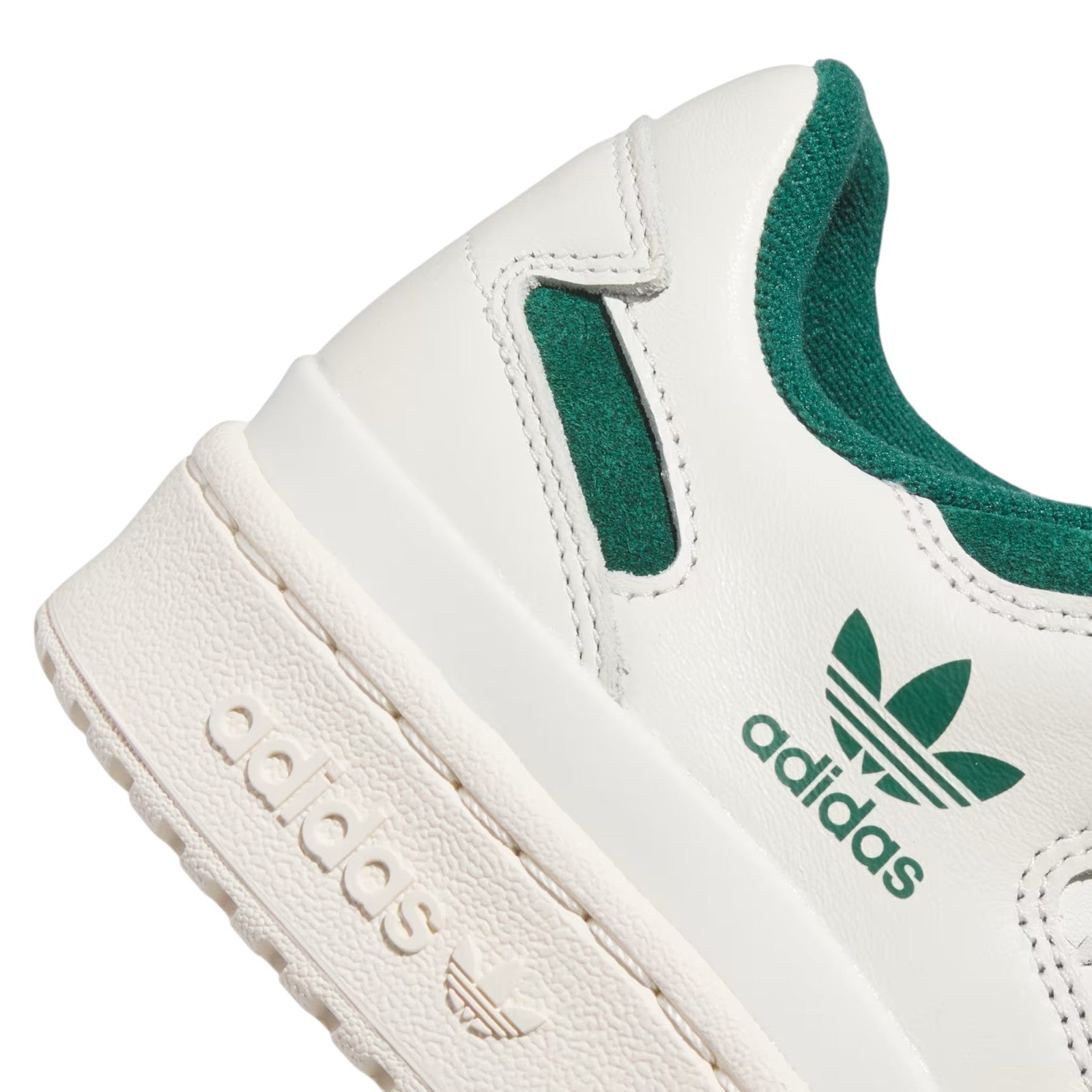 adidas Originals Men's Forum Low CL Trainers - Cloud White / Collegiate Green / Cream White