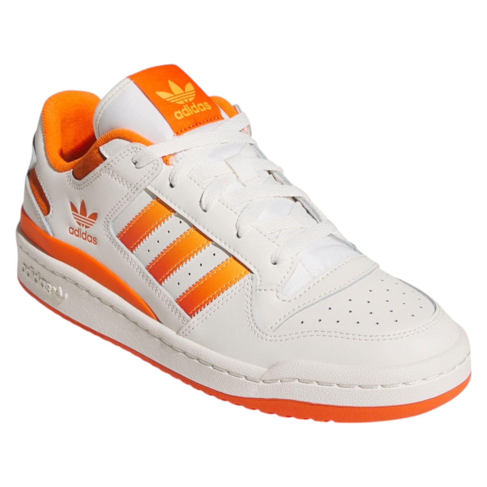 adidas Originals Forum Low CL Trainers - Cloud White / Real Gold / Orange