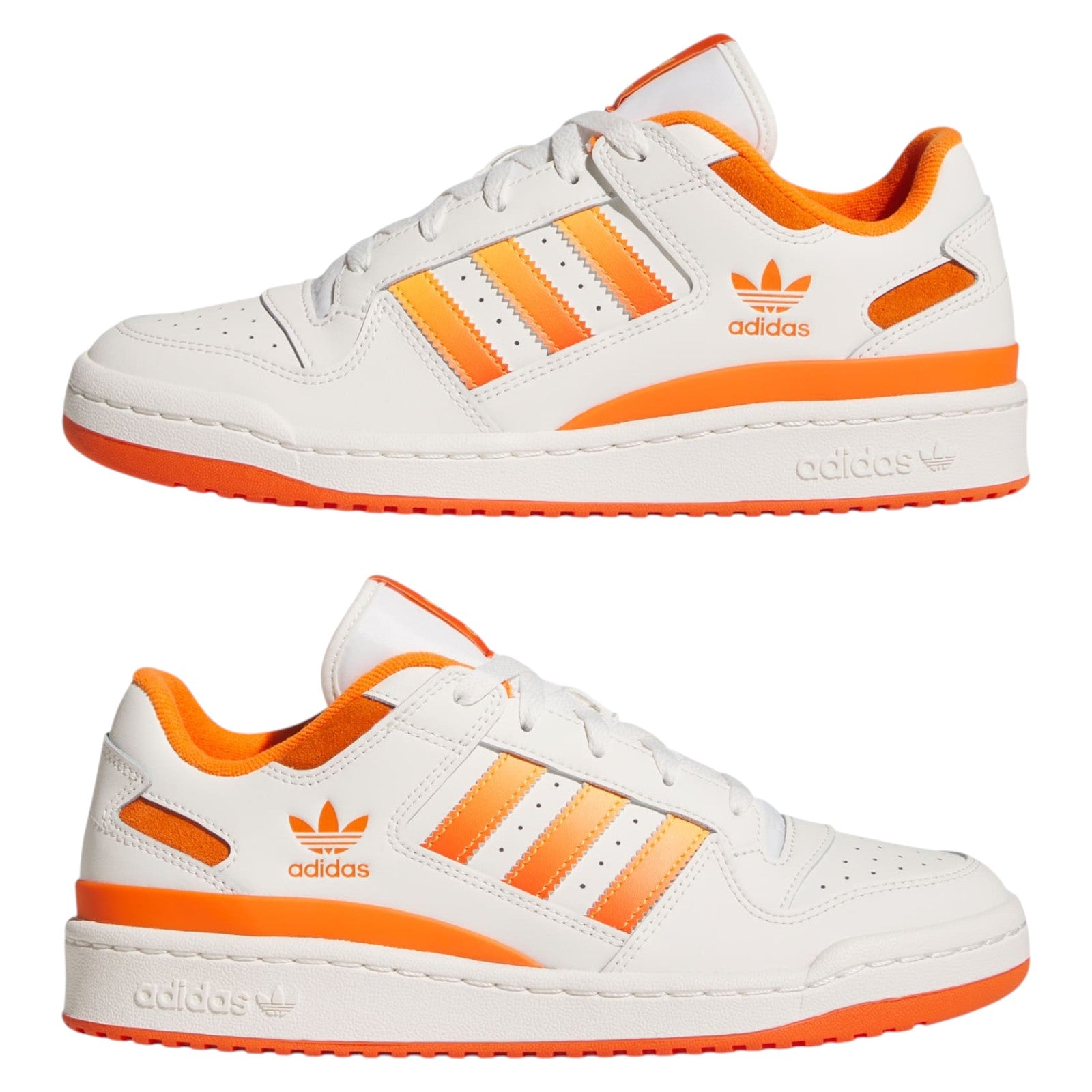 adidas Originals Forum Low CL Trainers - Cloud White / Real Gold / Orange